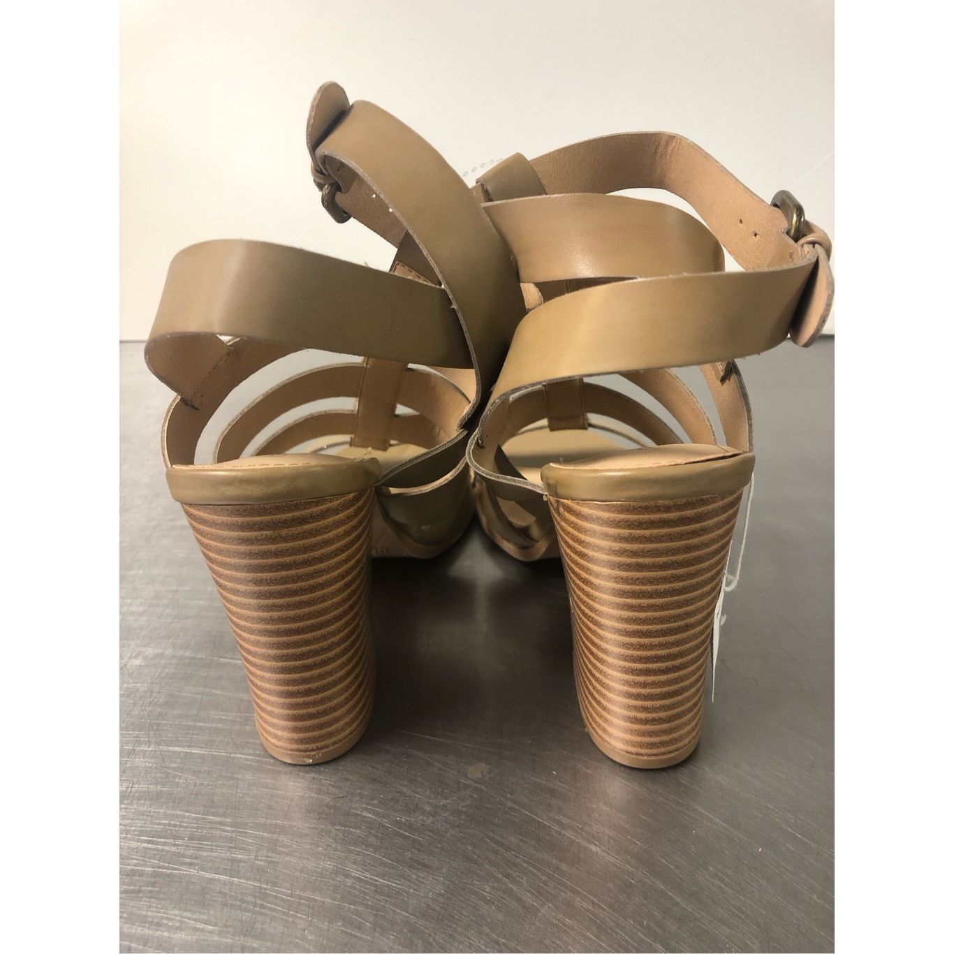 American Eagle Outfitters American Eagle Women’s Tan Open Toe Strappy Heels with Buckle Size 8.5 NWT Size US 8.5 / IT 38.5 - 3 Thumbnail