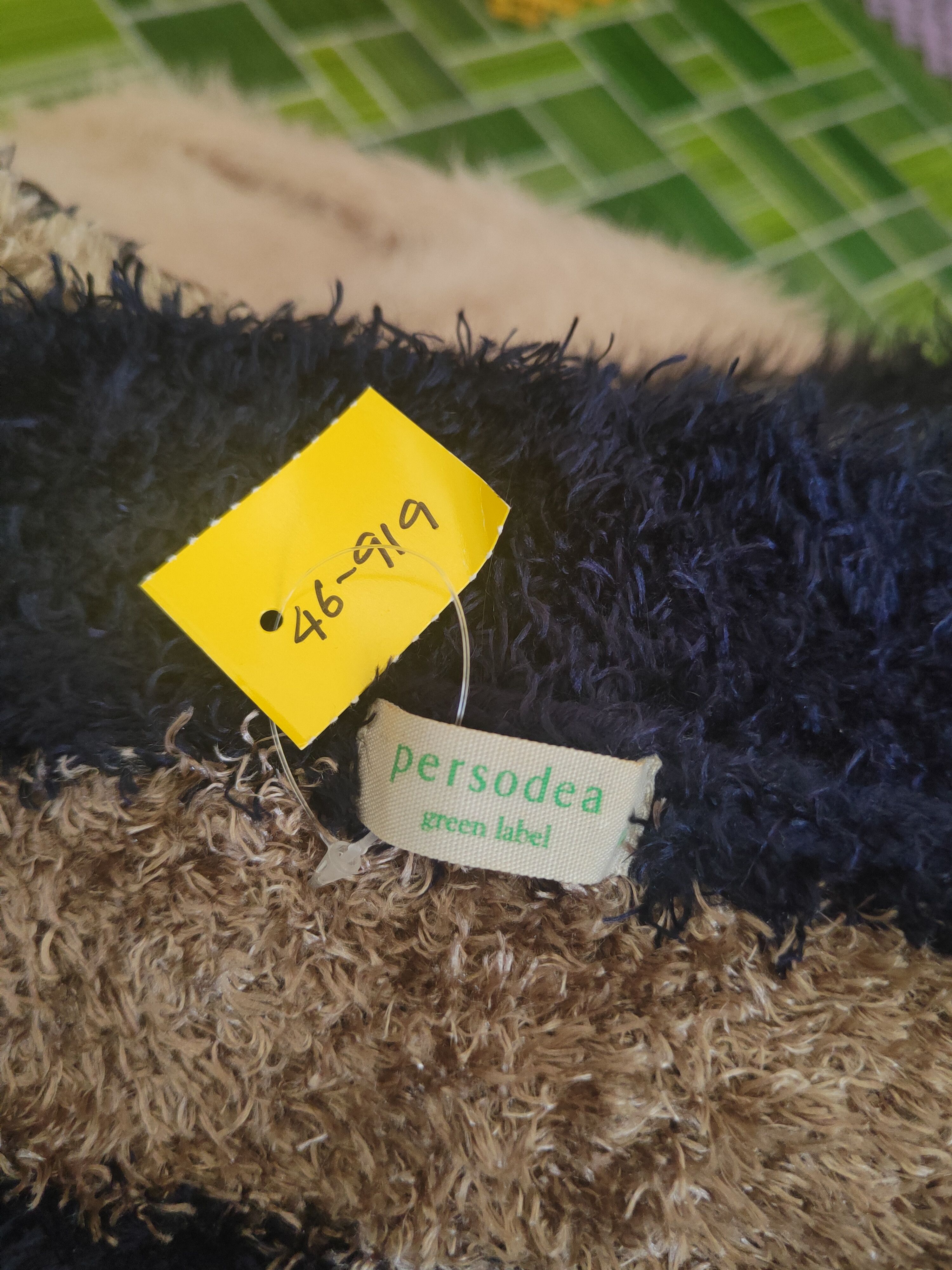 Japanese Brand DL Persodea Navy Brown Fur Mohair Knitwear #46-919 Size S / US 4 / IT 40 - 13 Thumbnail