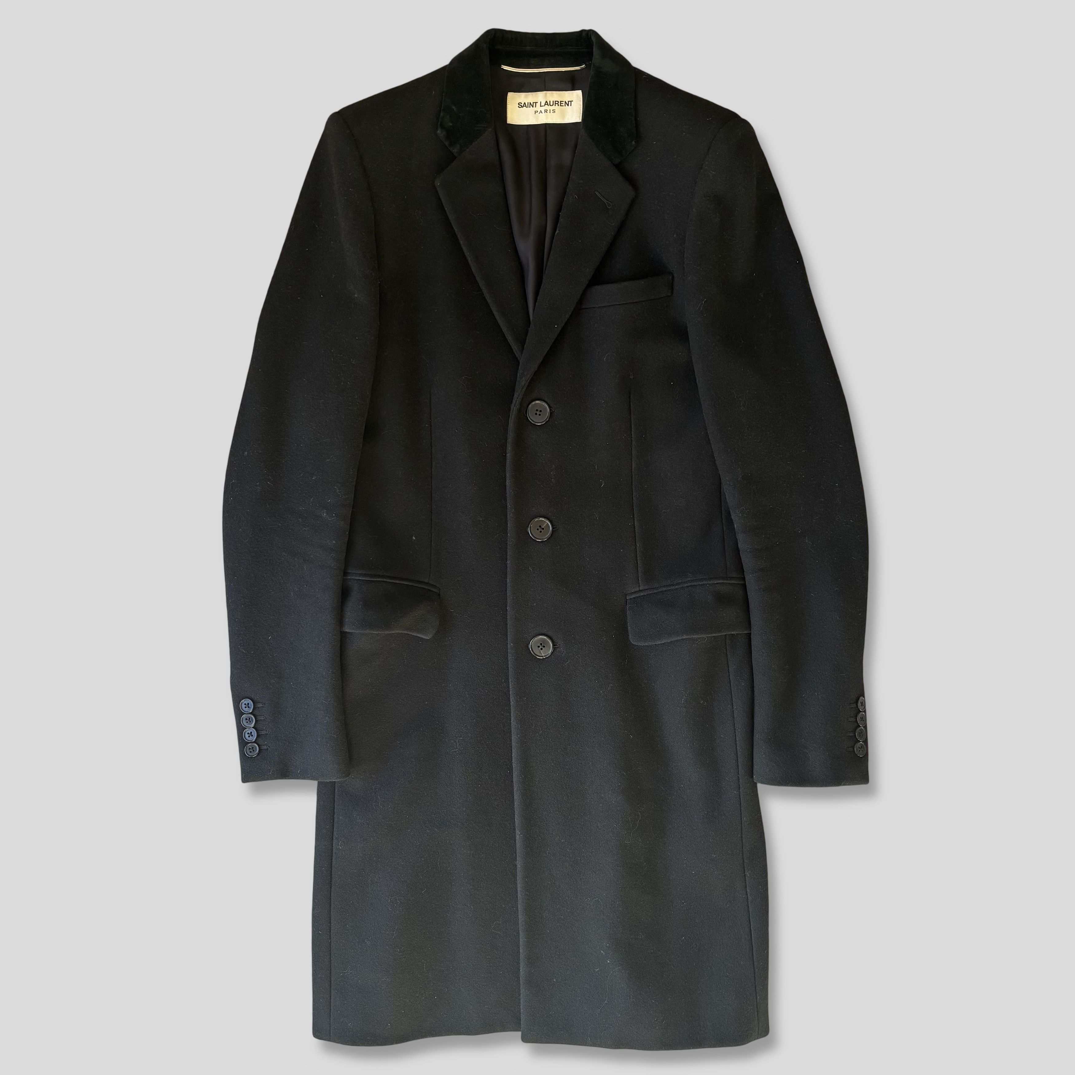 Saint Laurent FW13 Runway Chesterfield Coat Hedi Slimane