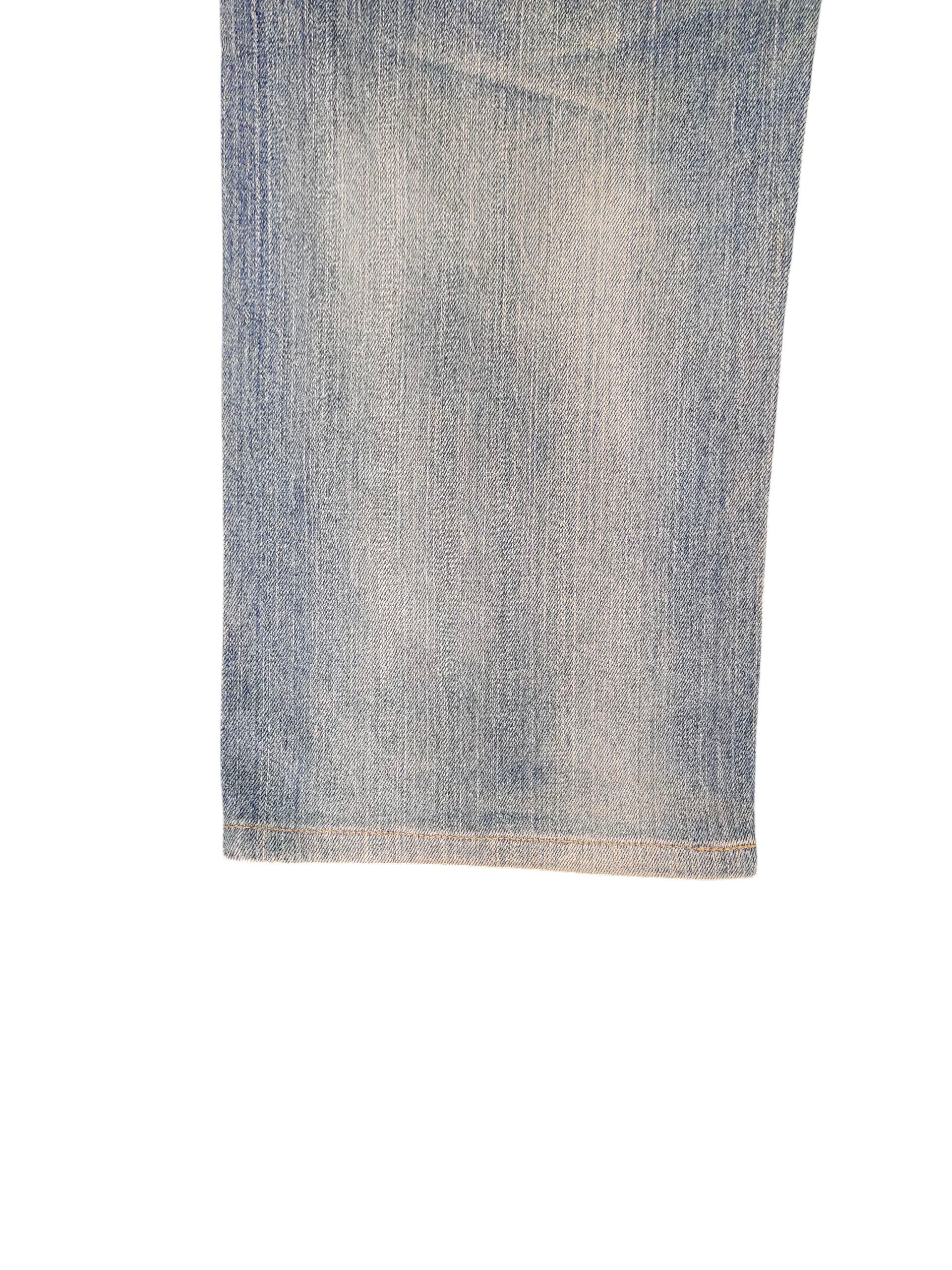 Comme des Garcons × Undercover Vintage Edwin Leather Trim Distress Denim Jeans Size US 35 - 6 Thumbnail