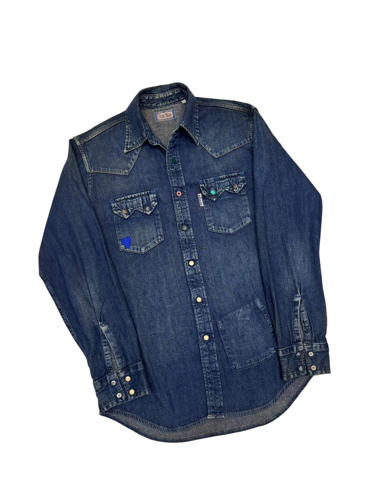 Kapital BLUE BLUE JAPAN WESTERN DENIM SHIRT Size US M / EU 48-50 / 2 - 9 Thumbnail