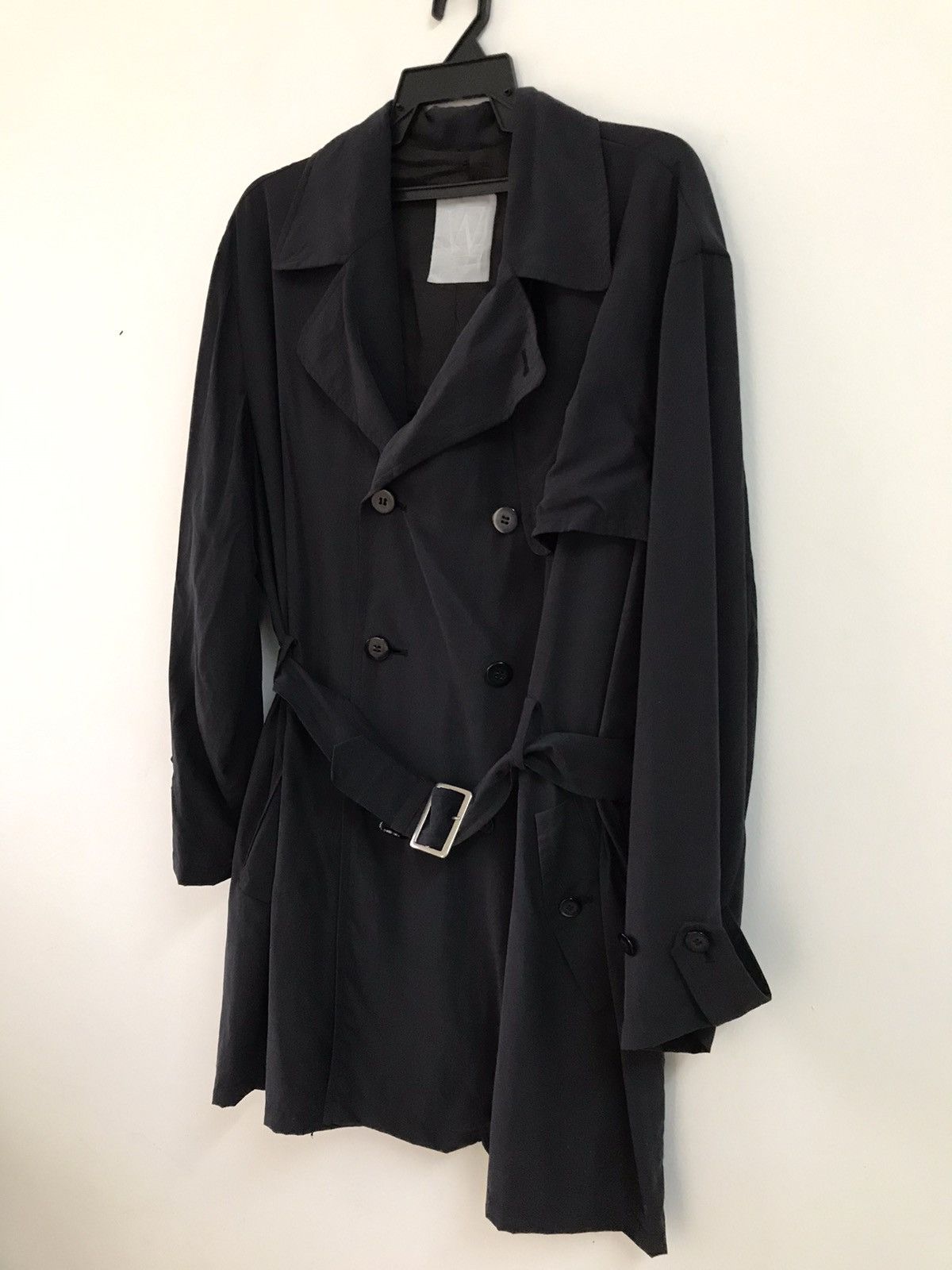Pre-owned Yohji Yamamoto X Ys For Men Vintage Yohji Yamamoto Workshop Long Coat Jacket In Black