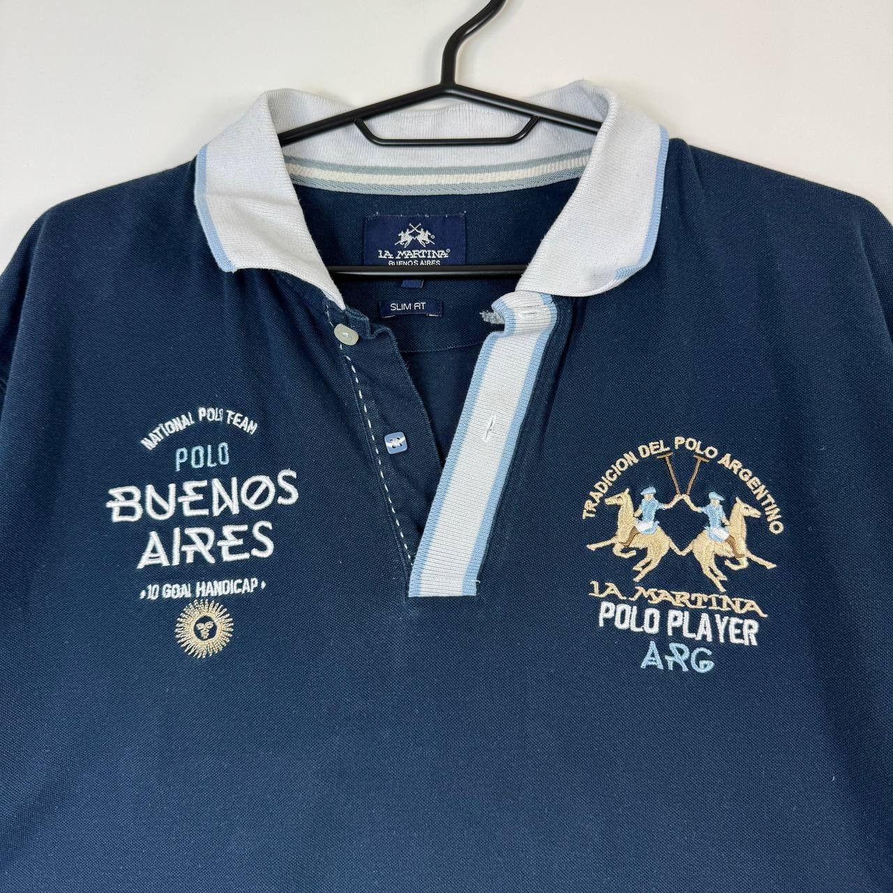 La Martina La Martina Buenos Aires Polo Shirt Navy Mens XL Size US XL / EU 56 / 4 - 2 Thumbnail