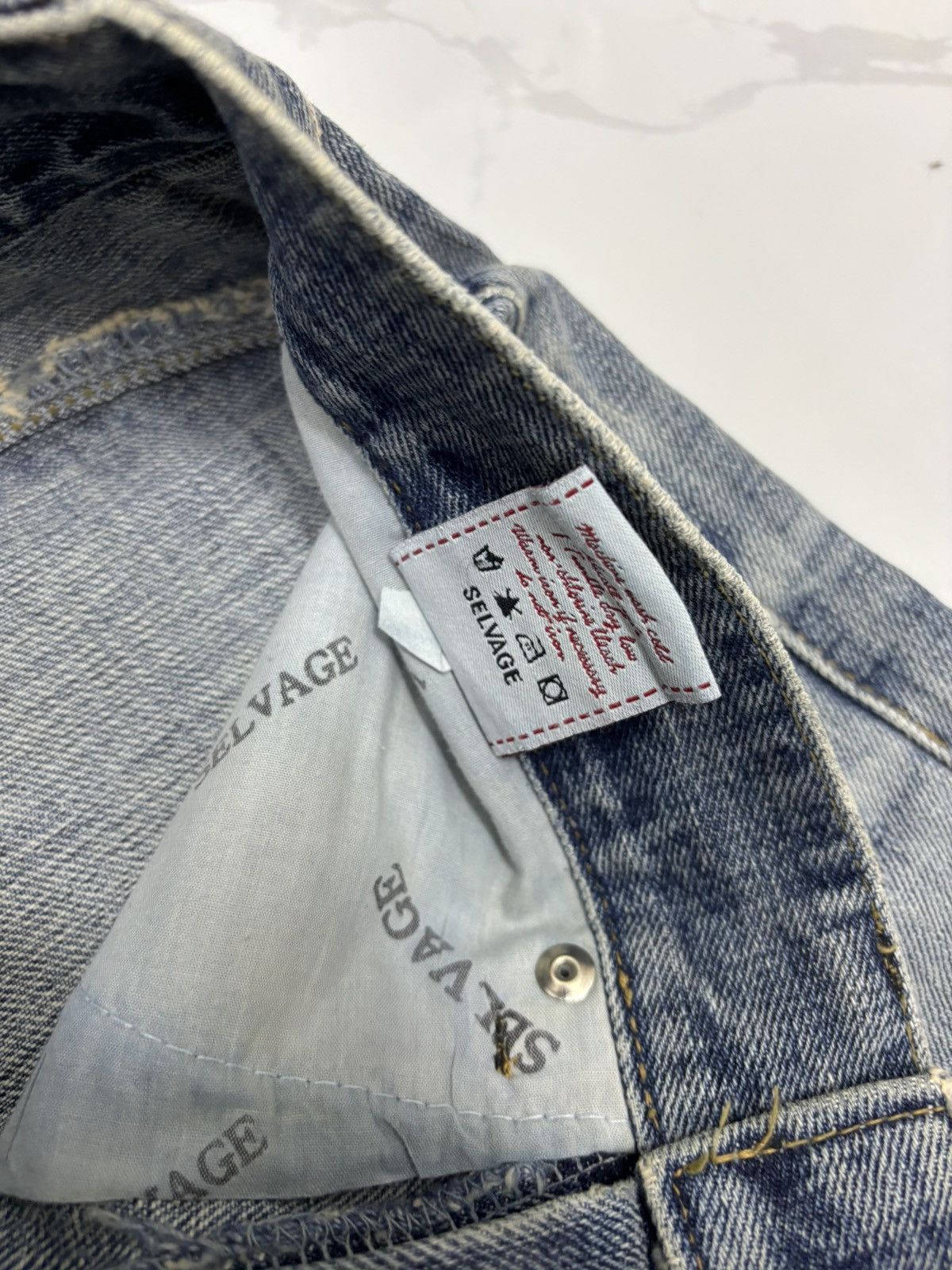 Kapital Vintage L’selvage Distressed Denim Jeans Size US 30 / EU 46 - 12 Thumbnail