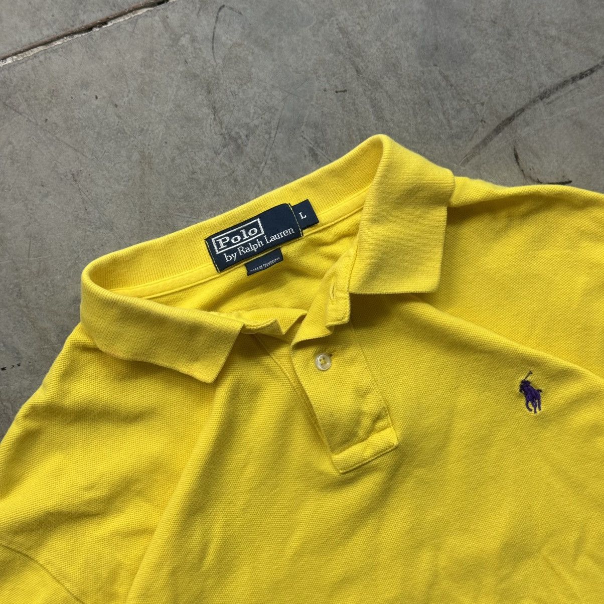 Polo Ralph Lauren Vintage 90s Y2K Polo Ralph Lauren Yellow Polo Shirt Large Size US L / EU 52-54 / 3 - 2 Thumbnail