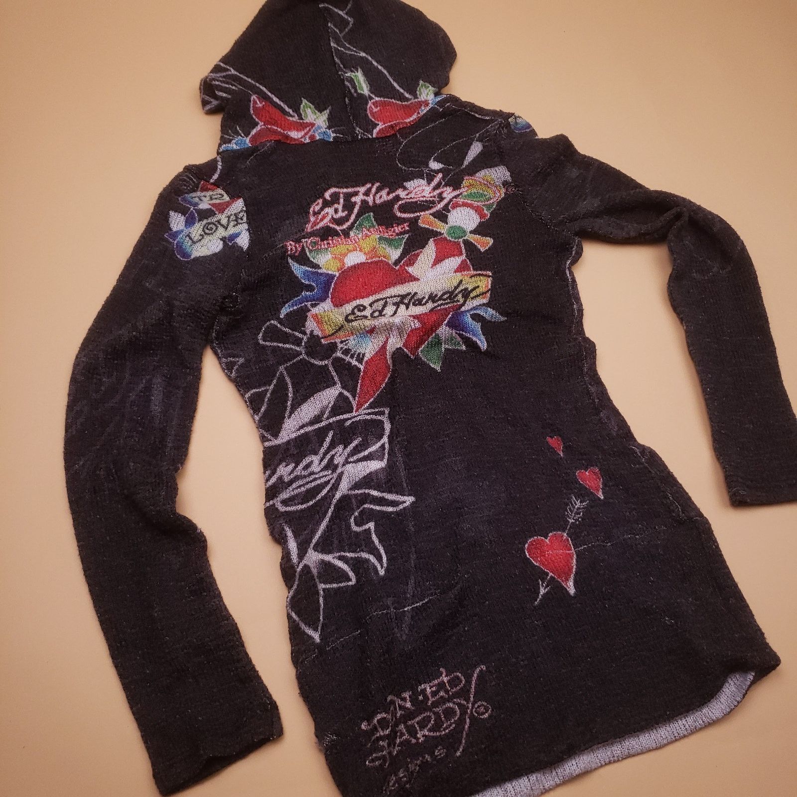 Ed Hardy Vtg Ed Hardy fitted pullover v-neck mini dress PETITE Size XS / US 0-2 / IT 36-38 - 8 Thumbnail