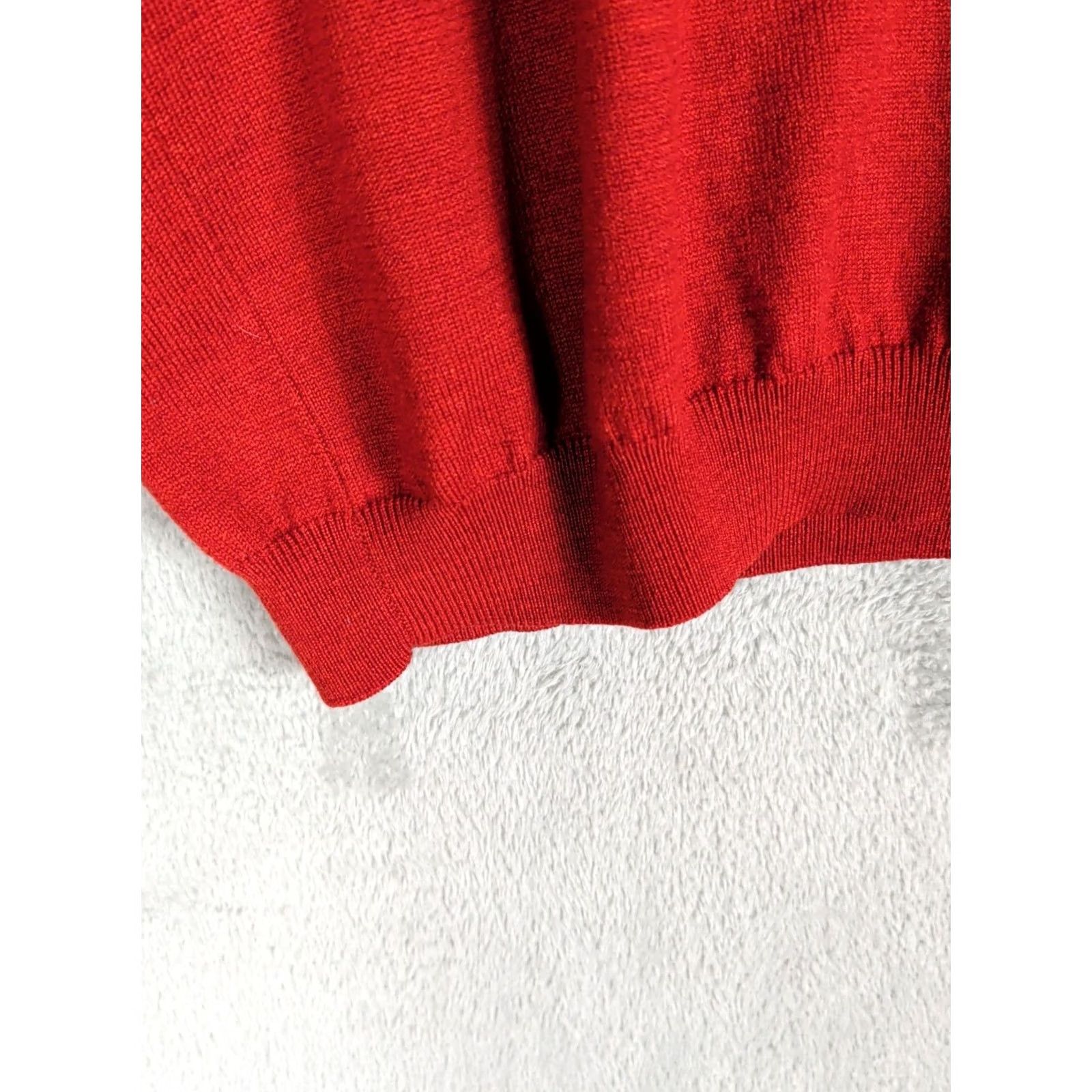 Brooks Brothers Brooks Brothers Sweater Mens L Rusty Orange Merino Wool Stretch V-Neck Pullover Size US L / EU 52-54 / 3 - 5 Thumbnail