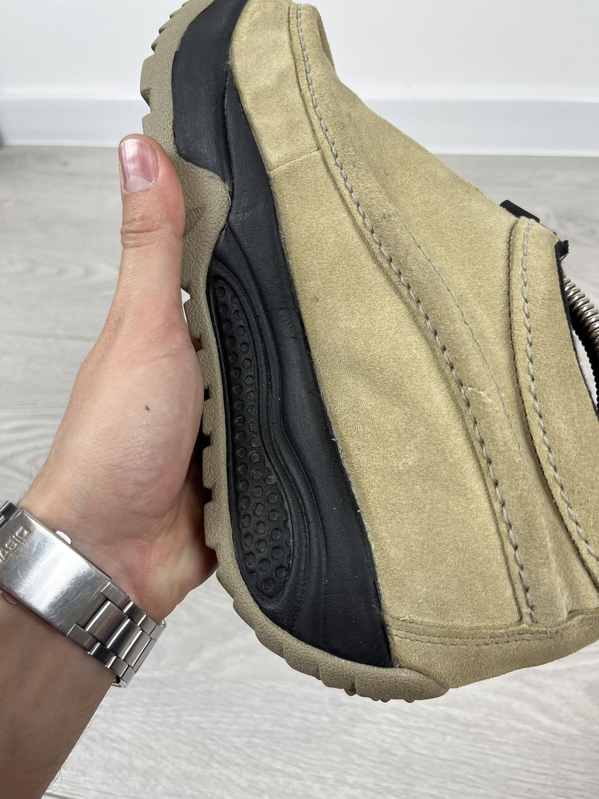 Vintage Rare Nike ACG IZY Vintage 00s Suede Beige Platform Zip Shoes Size US 8 / EU 41 - 10 Thumbnail