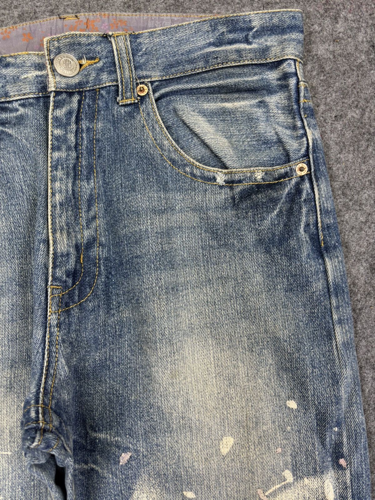 Japanese Brand 💥Art💥BUDEN Japan Dragon Print Stylish Design Denim F874 Size US 30 / EU 46 - 7 Thumbnail