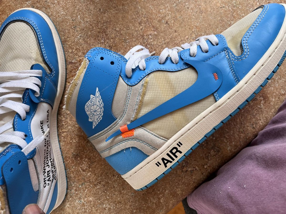 Jordan Brand × Off-White AIR JORDAN 1 x OFF WHITE UNC Size US 12 / EU 45 - 18 Thumbnail