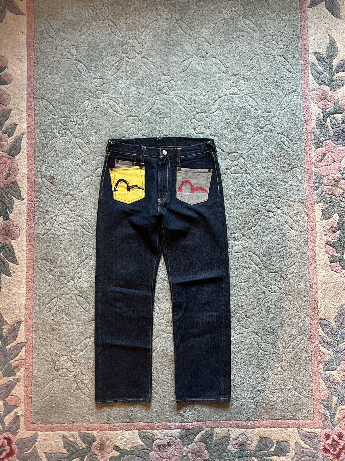 Evisu EVISU Double Back Pocket Dark Wash Jeans Size US 30 / EU 46 - 4 Thumbnail
