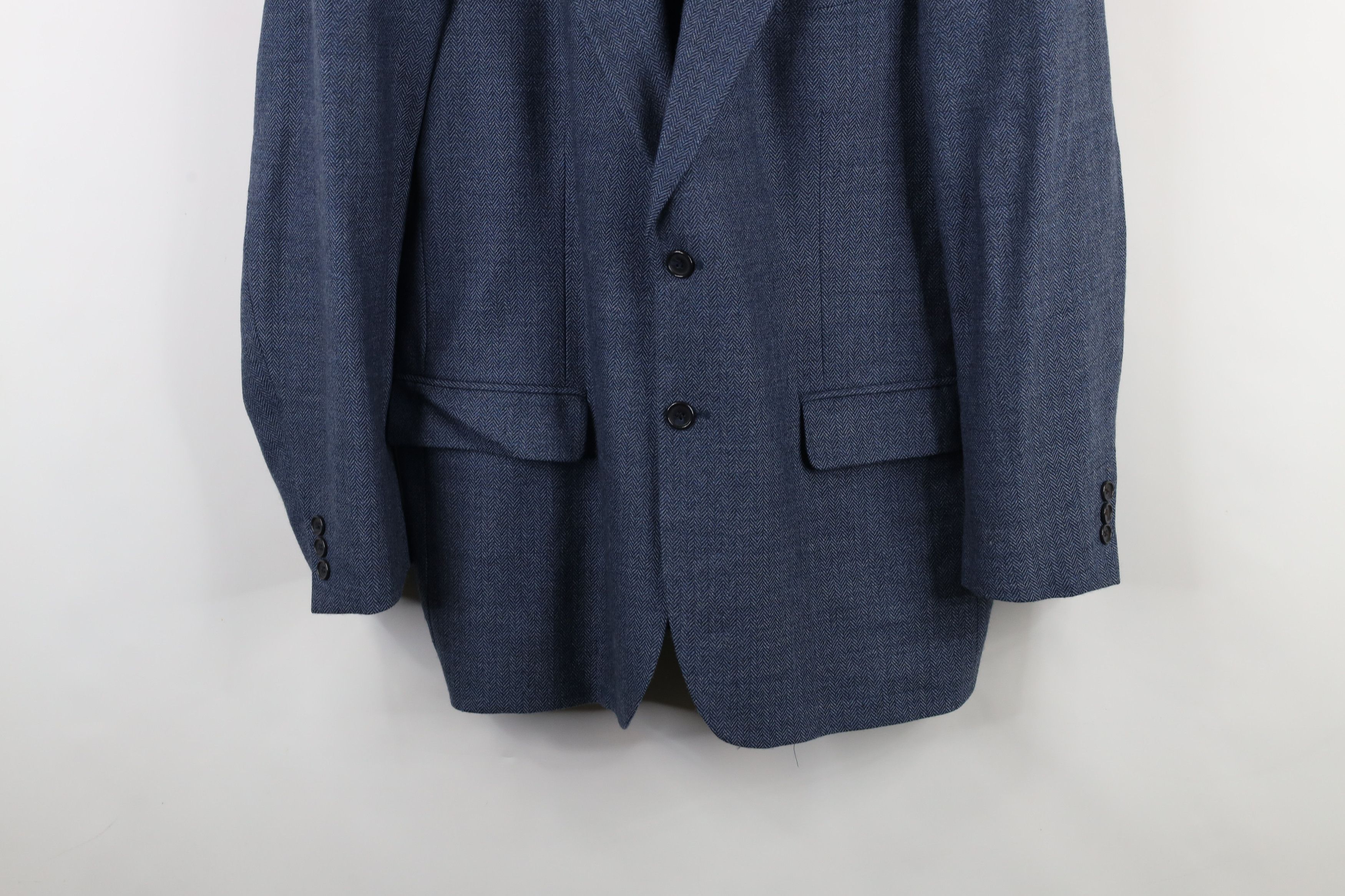 Vintage Vintage 90s Streetwear Herringbone Blazer Suit Coat Jacket Size US XL / EU 56 / 4 - 3 Thumbnail