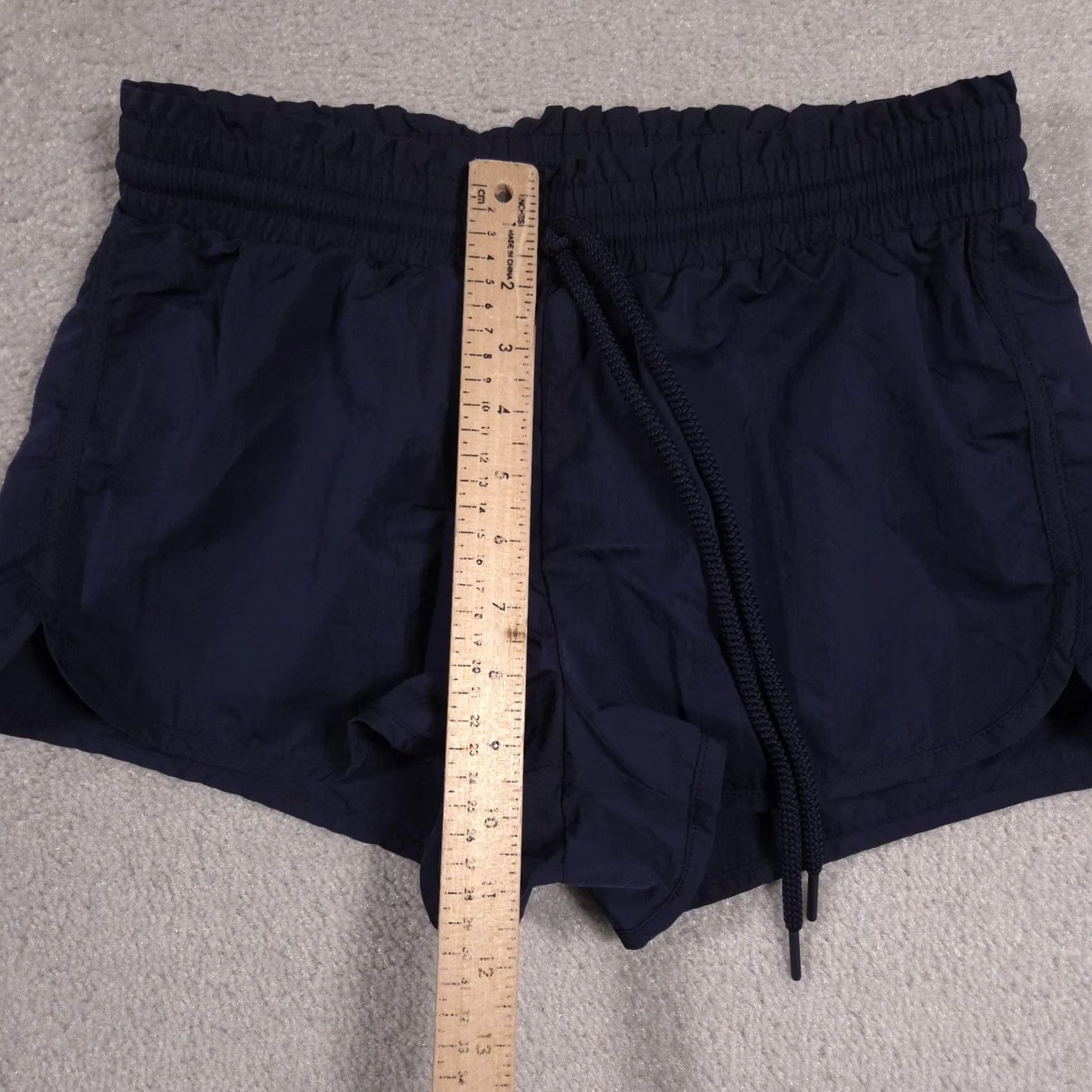 Vintage Aerie Shorts Womens Small Navy Blue Elastic Waist Running Athletic Gym Casual Size 28" / US 6 / IT 42 - 6 Thumbnail