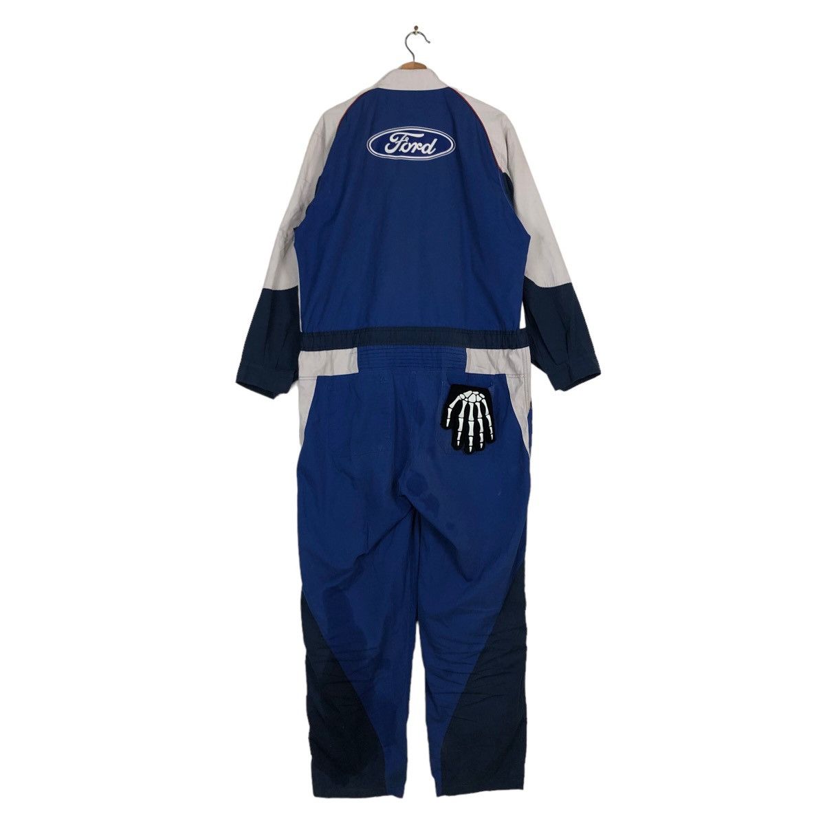 Japanese Brand VINTAGE OVERALL WORK RACING FORD BIG LOGO RACING WEAR Size US 44 / EU 60 - 6 Thumbnail