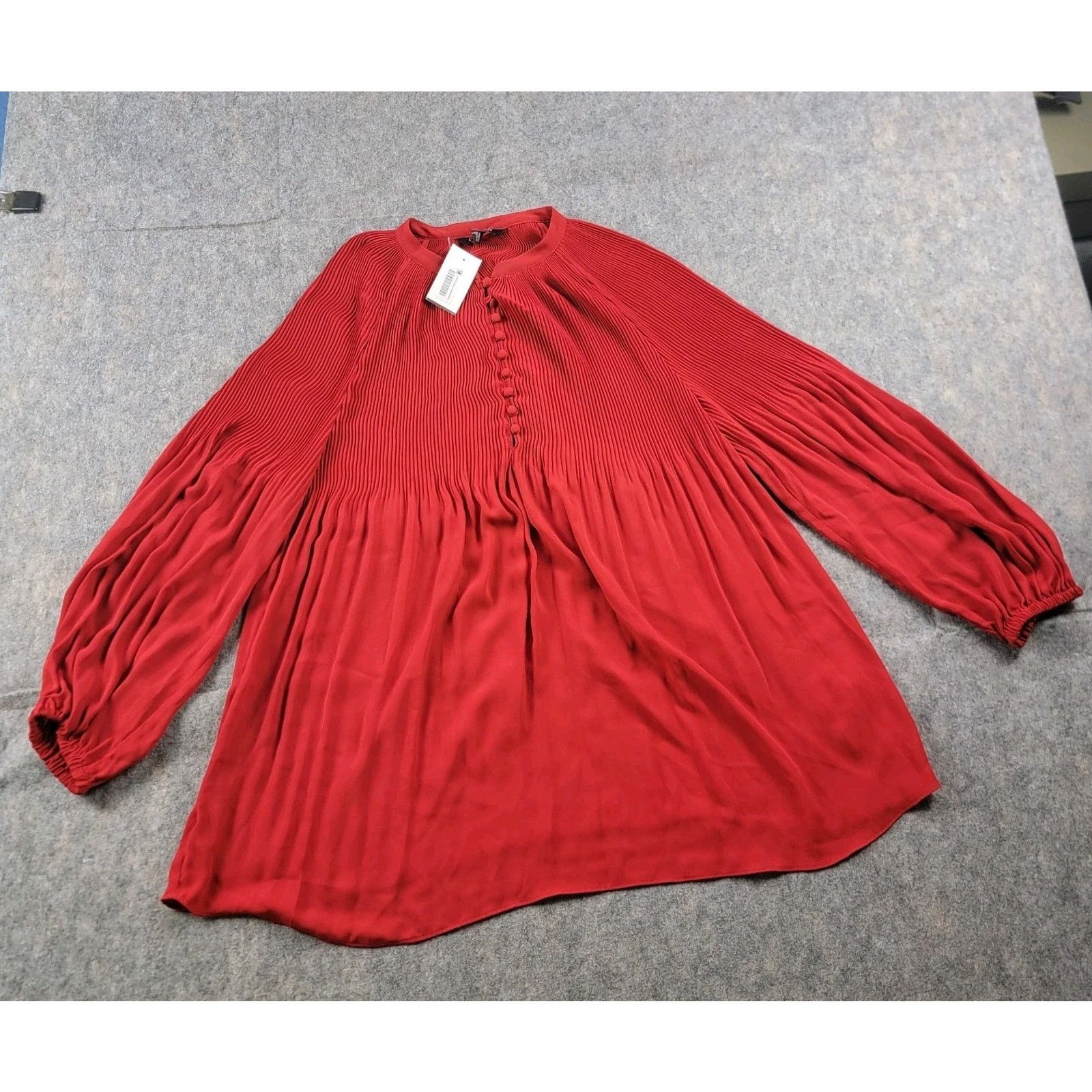 Lauren Ralph Lauren Lauren Ralph Lauren Pleated Georgette Blouson Sleeve Blouse Size XL / US 12-14 / IT 48-50 - 1 Thumbnail