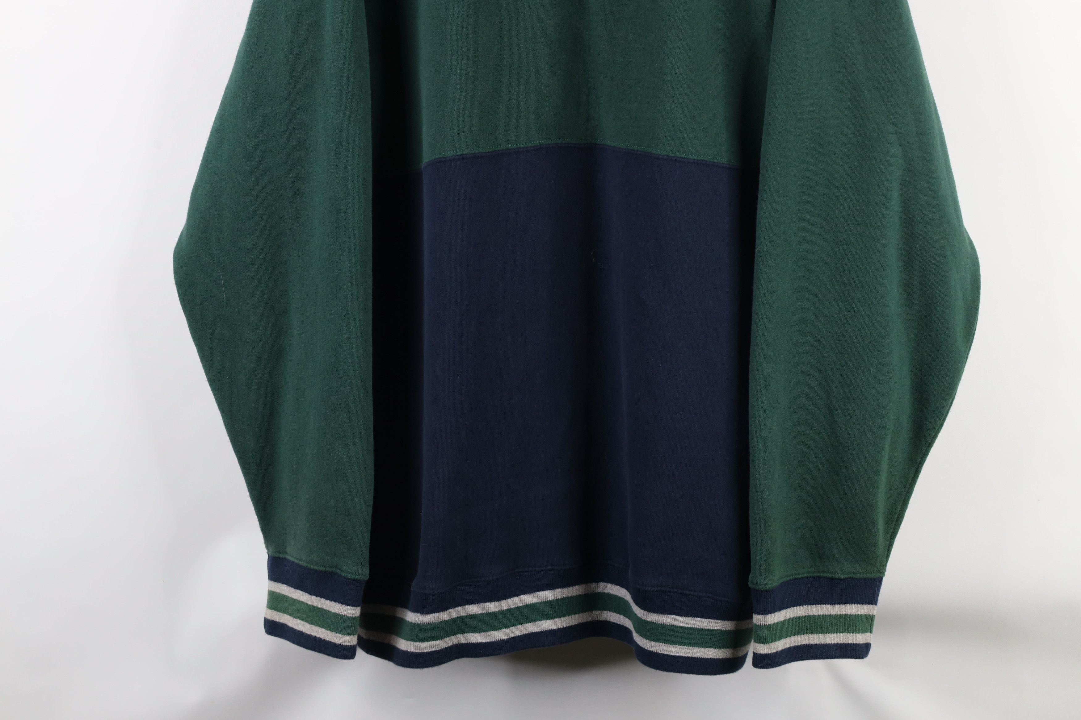 Vintage Vintage 90s Streetwear Block Heavyweight Half Zip Sweatshirt Size US XL / EU 56 / 4 - 3 Thumbnail