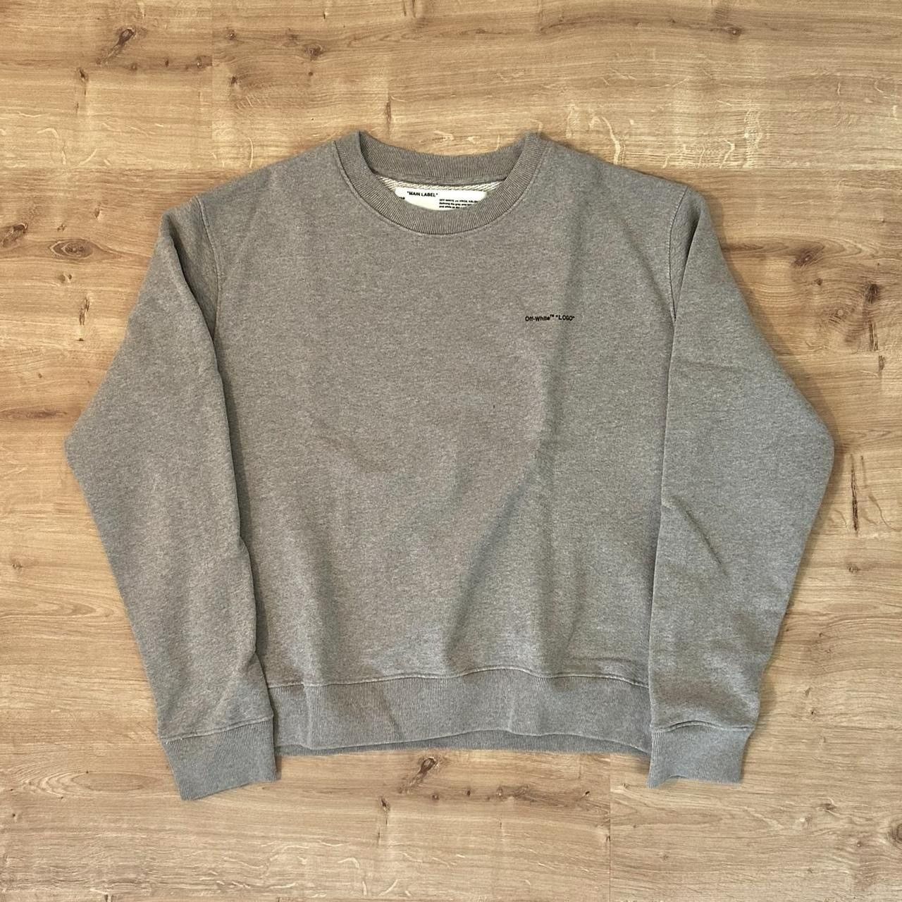 Off-White Heather Grey Off-White Crewneck Size US L / EU 52-54 / 3 - 1 Thumbnail