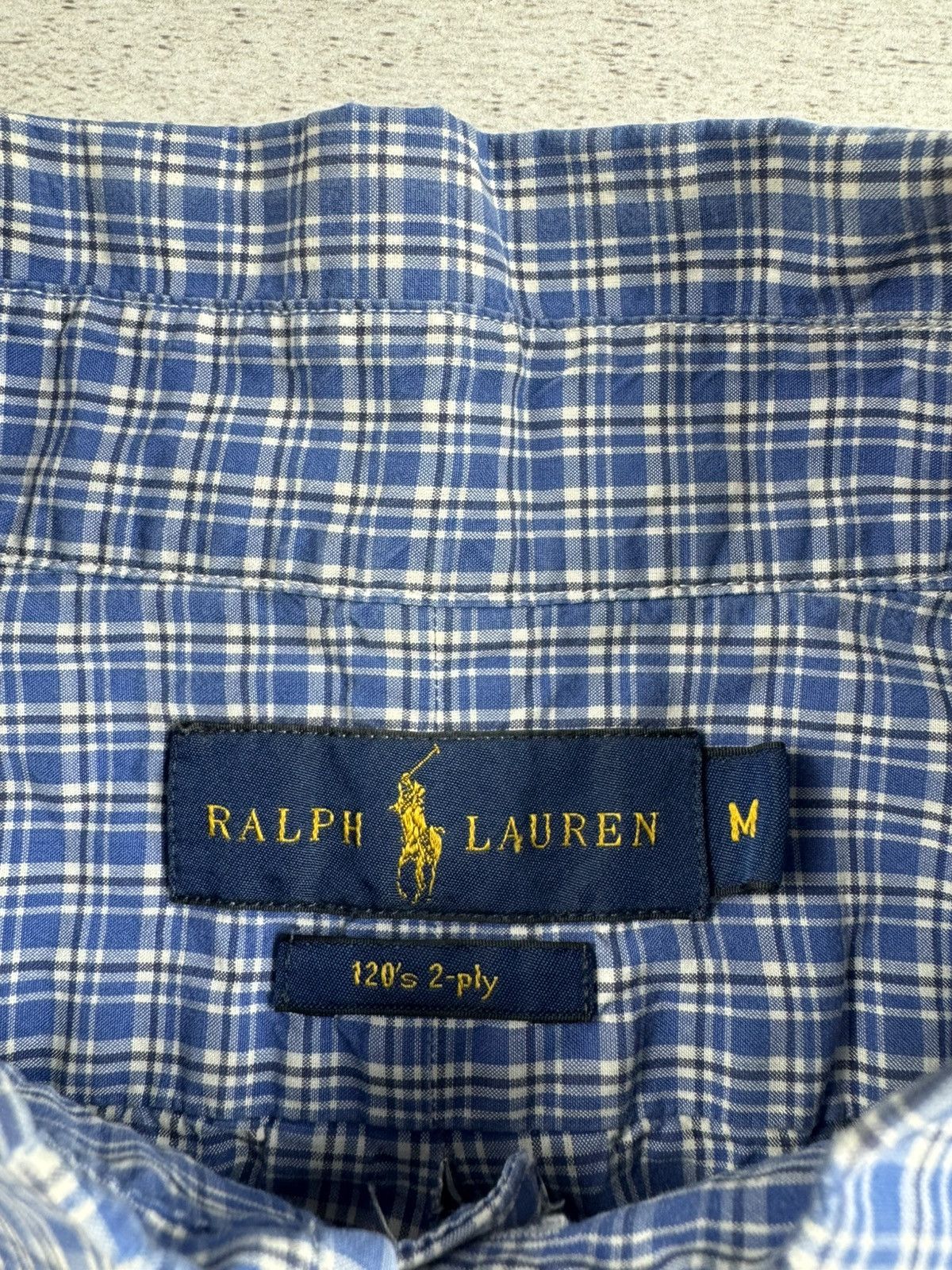 Polo Ralph Lauren Polo Ralph Lauren M Checked 120’s 2-ply Button Blue Men’s Plaid LongSleeve Shirt Size US M / EU 48-50 / 2 - 9 Thumbnail