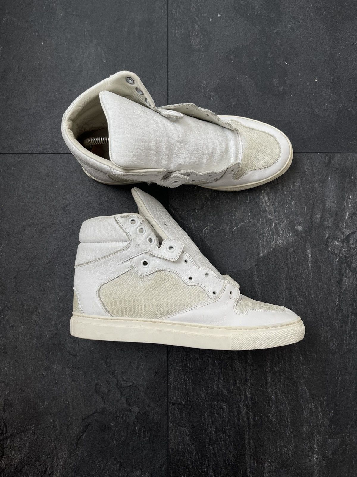 Balenciaga × Vintage BALENCIAGA high leather sneakers Size US 8 / IT 38 - 1 Thumbnail