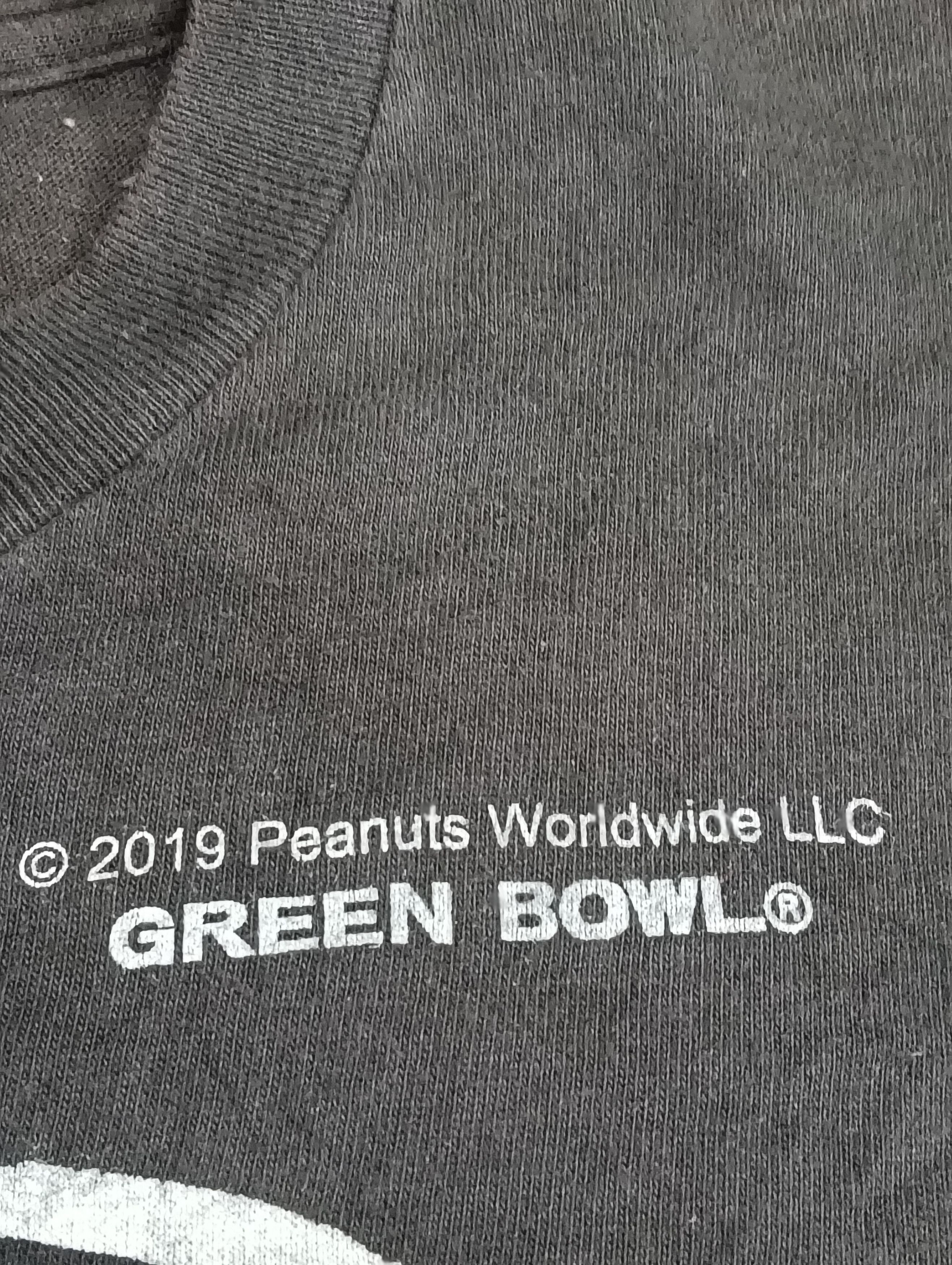 Cartoon Network × Peanuts × Vintage Peanuts green bowl faded black tshirt. Size US M / EU 48-50 / 2 - 4 Thumbnail
