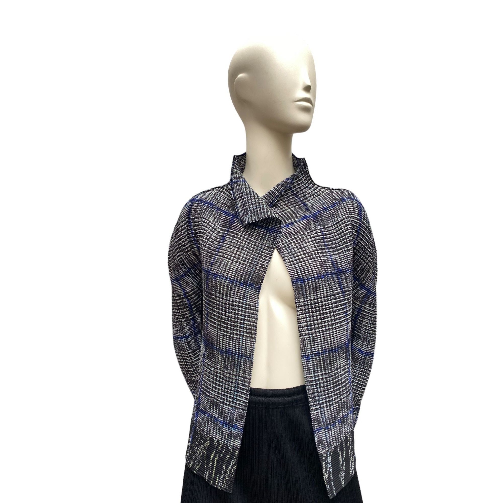 image of Issey Miyake Vintage Grey Navy Cauliflower, Women's (Size Small)