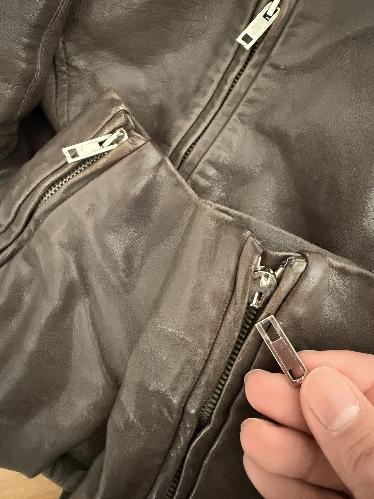 Rick Owens Rick Owens SS2011 “Anthem” Calf Leather Asymmetrical Jacket Size US M / EU 48-50 / 2 - 9 Thumbnail