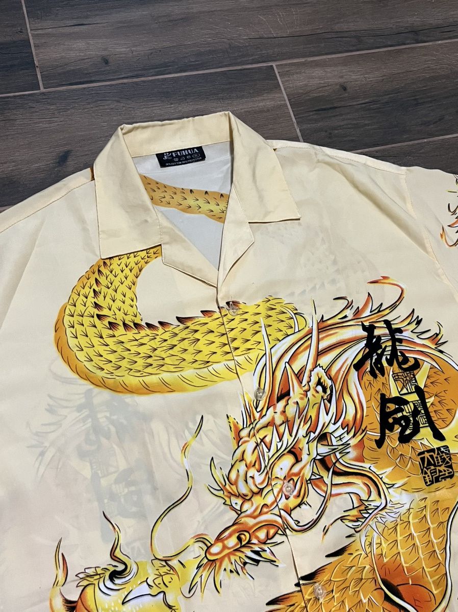 Ed Hardy × Japanese Brand × Vintage Ed Hardy Style Dragon Tiger Button Up Short Sleeve Shirt Size US XL / EU 56 / 4 - 4 Thumbnail