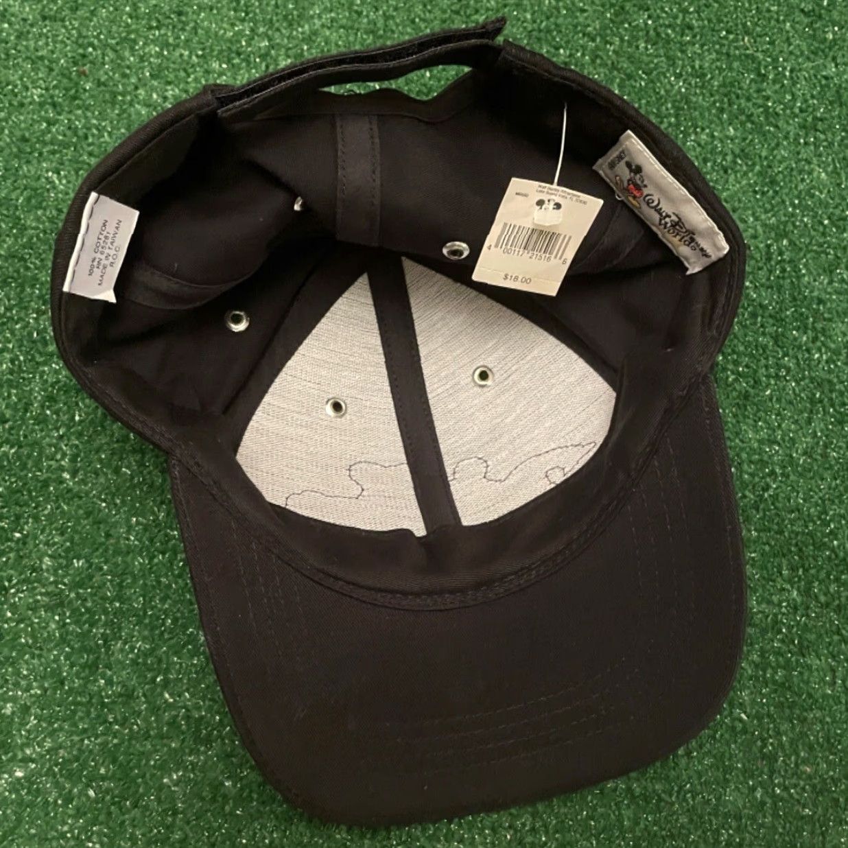 Disney VINTAGE Disney Mickey Mouse Strapback Hat Baseball Cap One Size Adult Black 90s Y2K New With Tags Mens Size ONE SIZE - 3 Thumbnail