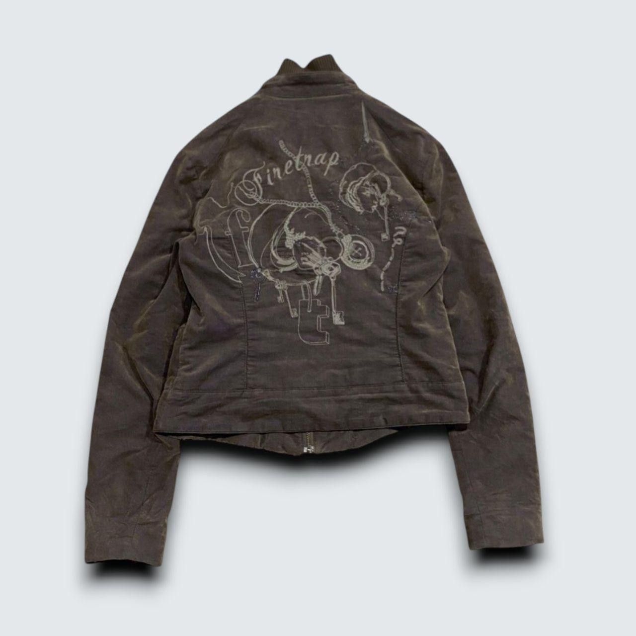 Firetrap 00s Firetrap Embroidered Bomber Jacket Brown L Size L / US 10 / IT 46 - 1 Thumbnail