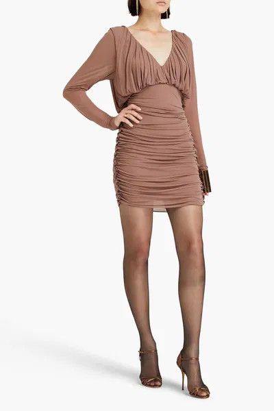 Saint Laurent Paris o1y0126 Mini Dress in Light Brown Size M / US 6-8 / IT 42-44 - 2 Thumbnail