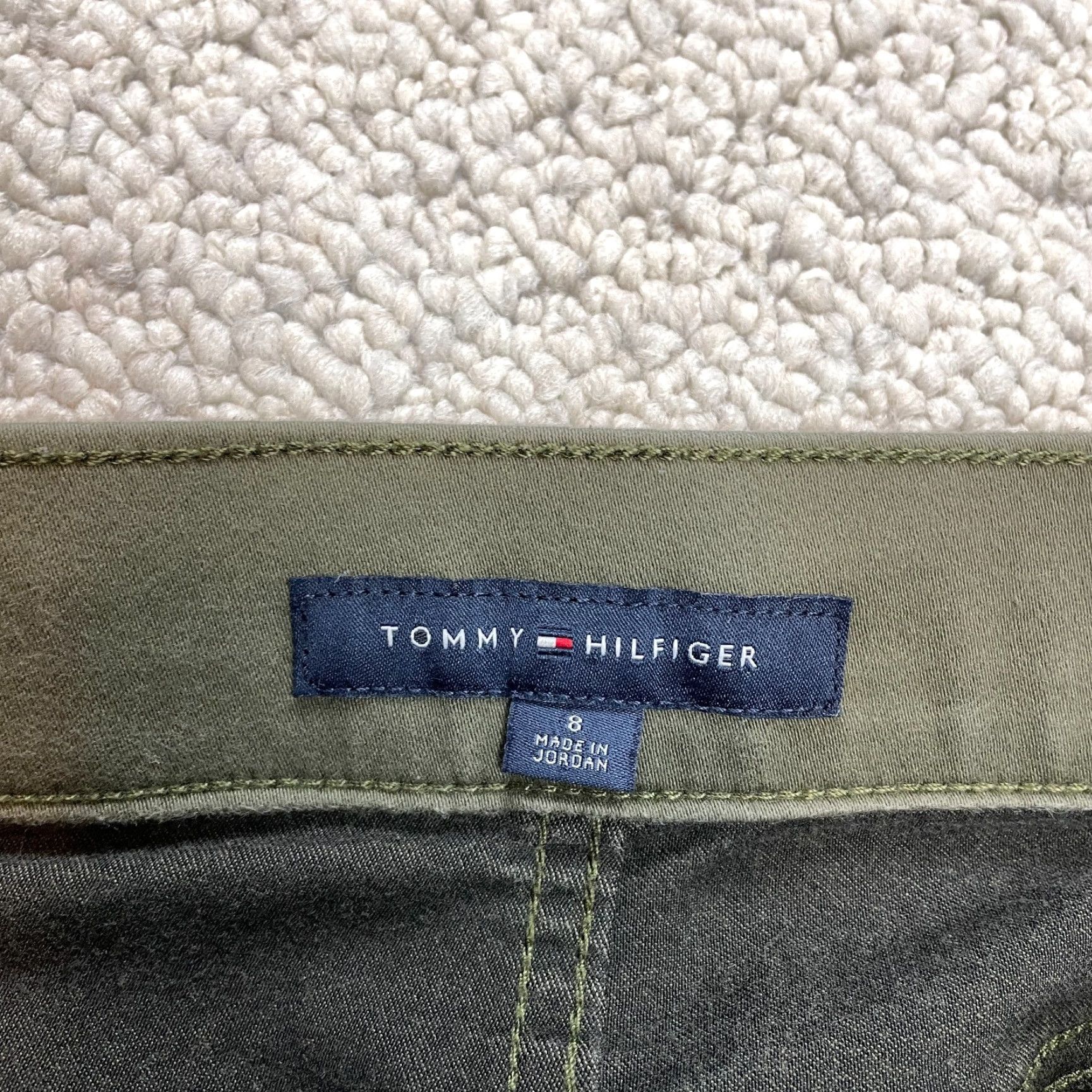 Tommy Hilfiger VINTAGE Tommy Hilfiger Ankle Pants Womens 8 Green Pull On Straight Stretch Zip Pockets Size 30" / US 8 / IT 44 - 7 Thumbnail