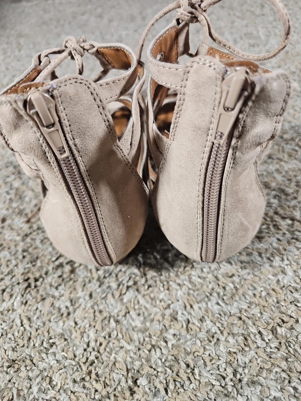 Other Crown Vtg Lace-up Zipper Back Gladiator Sandals Women 10M Size US 10 / IT 40 - 3 Thumbnail