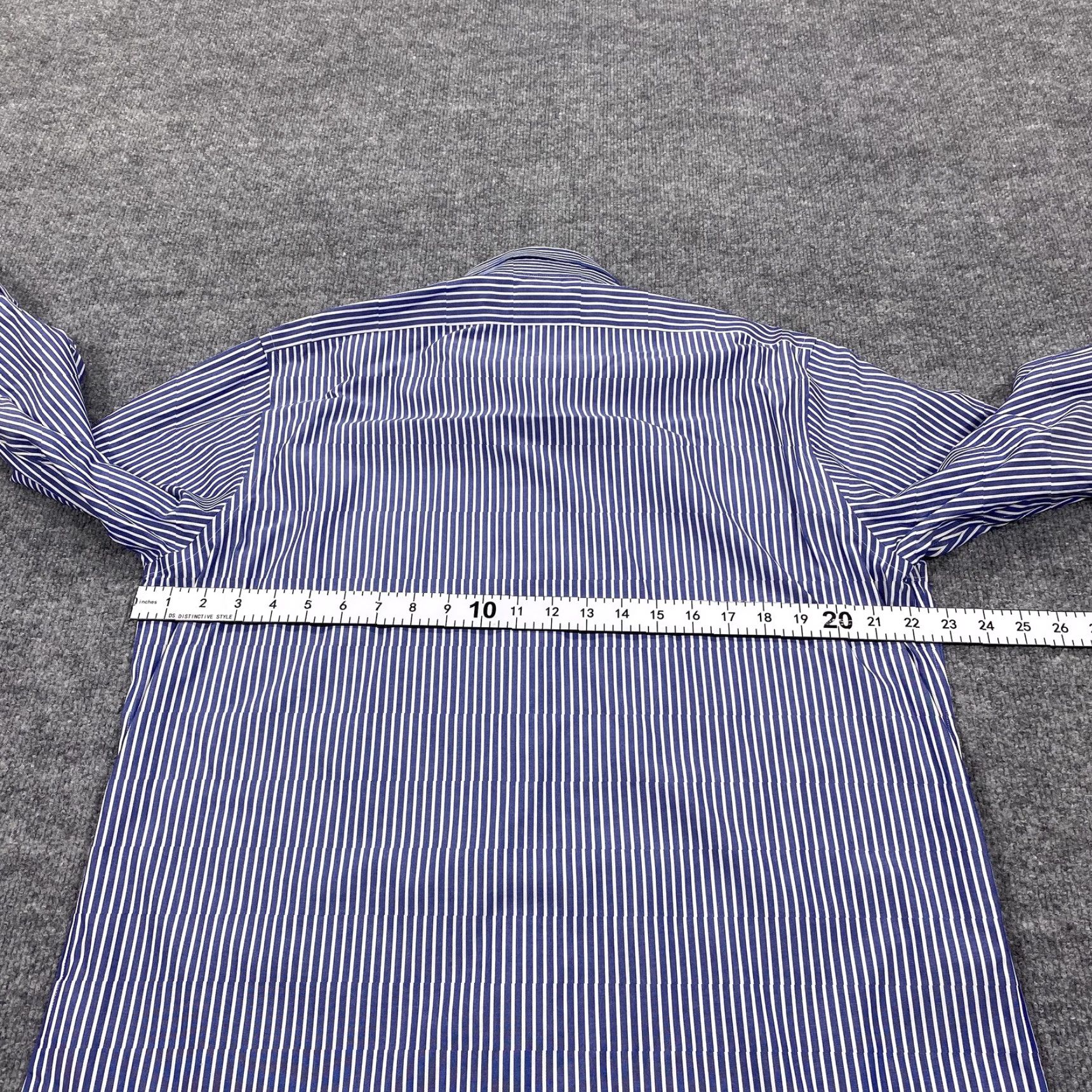 Brooks Brothers Brooks Brothers Shirt Mens L Blue Striped Long Sleeve Button-Up Slim Non-Iron Pockets 95% Supima Cotton Spandex Size US L / EU 52-54 / 3 - 5 Thumbnail