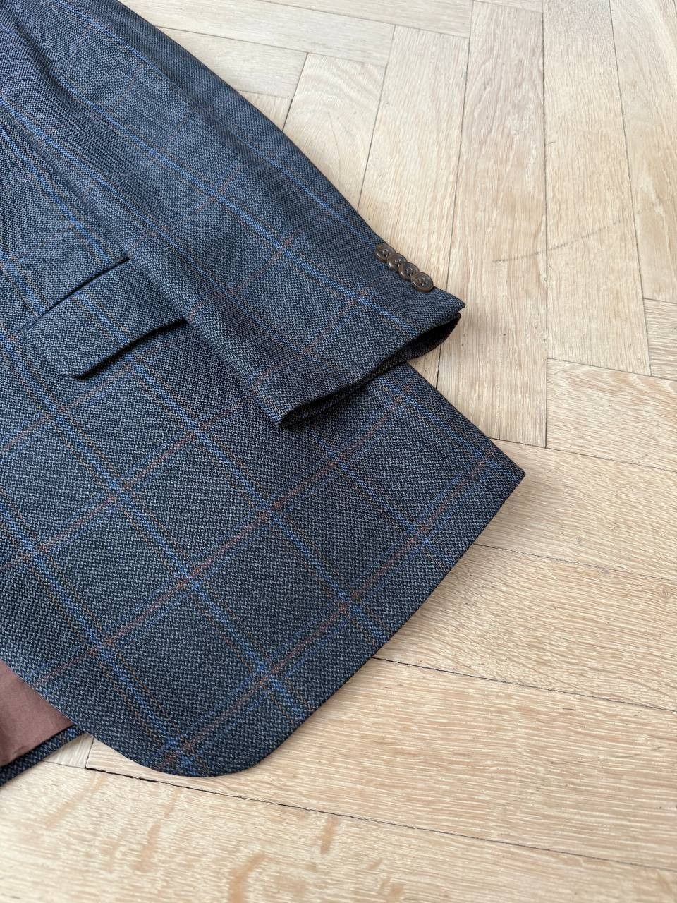 Other Grey Check Wool Blazer by KAISER Design Size 44L - 3 Thumbnail
