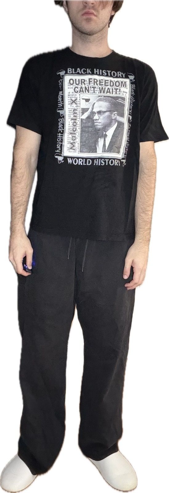 Other Vintage Black History Month Malcom X T Shirt BHM Size US XL / EU 56 / 4 - 8 Thumbnail