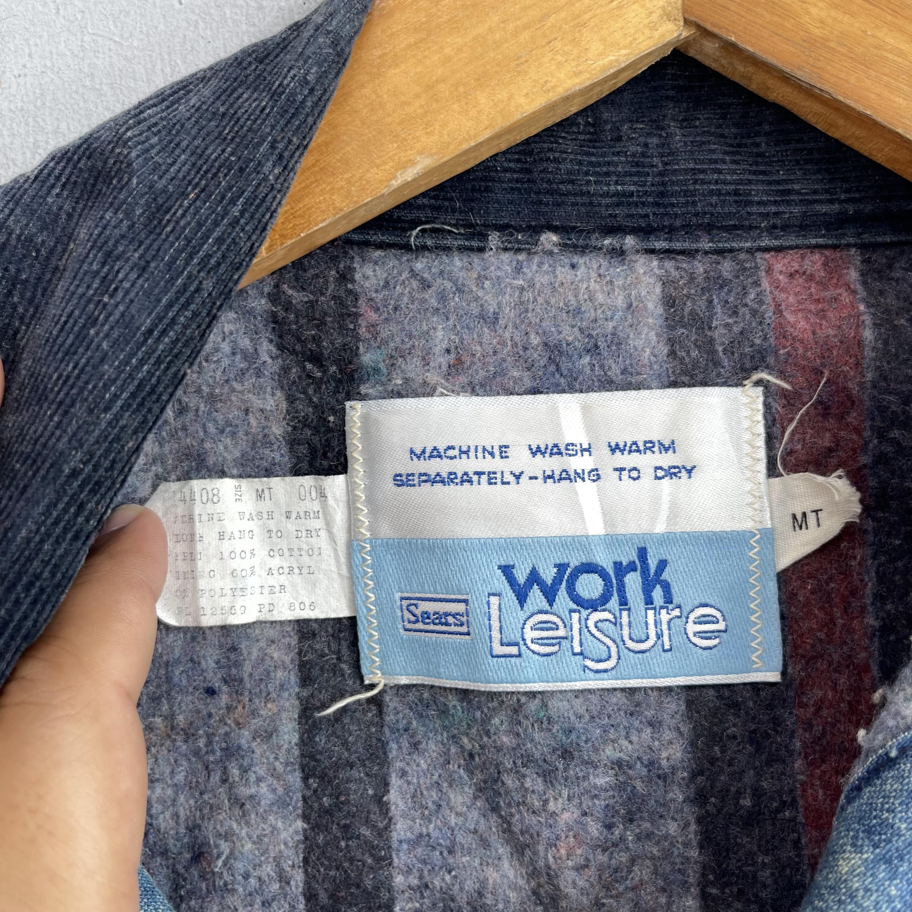 Sears Vintage 80's SEARS Chore Blanket Lined Denim Workers Jacket Size US M / EU 48-50 / 2 - 5 Thumbnail