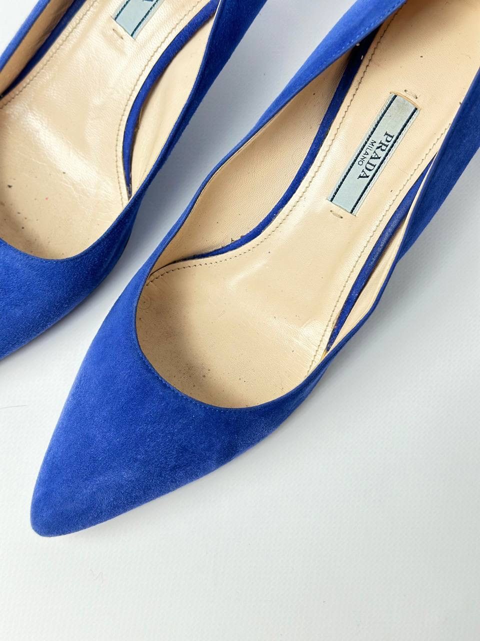 Prada Prada Kitten Heels Cute Eye Catching Royal Blue Suede Size US 9 / IT 39 - 12 Thumbnail