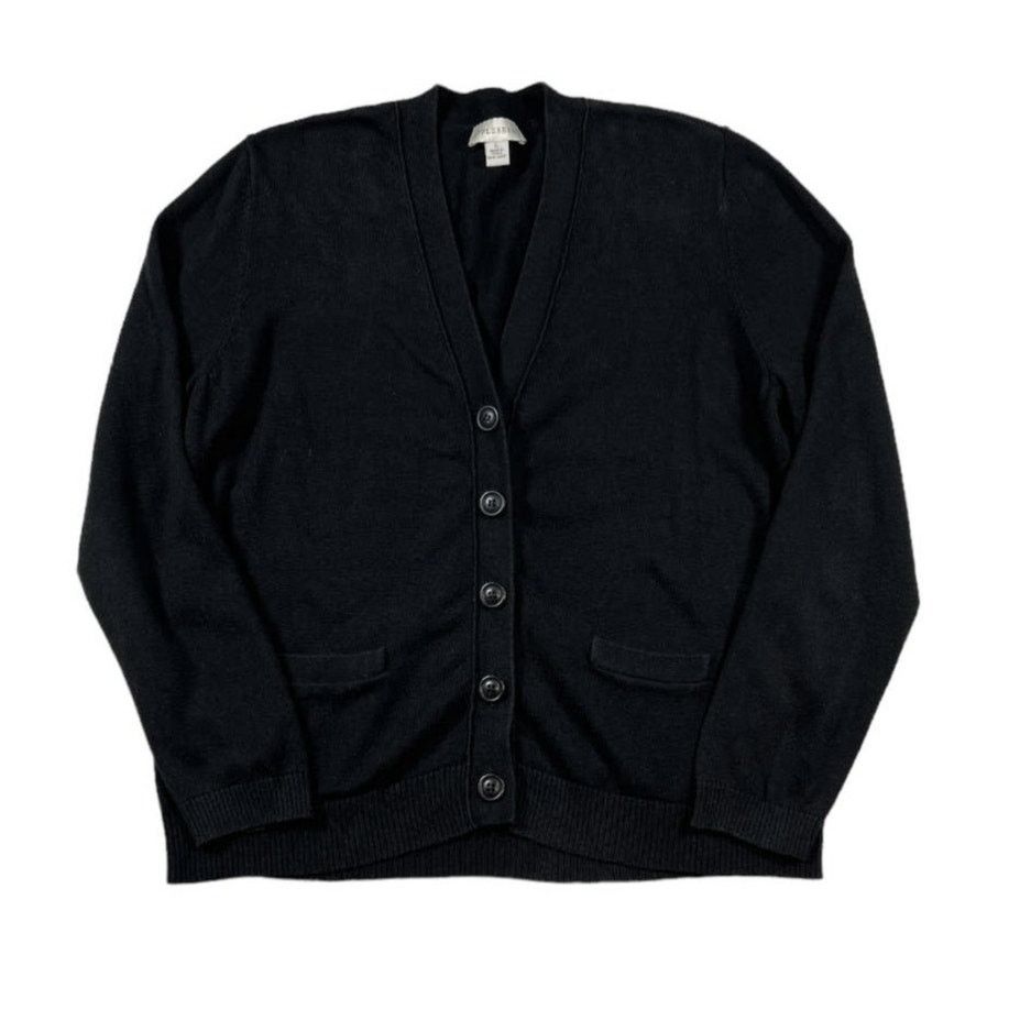 NBDN Nobrandedon Appleseed’s Black Sweater Cardigan | Size L Size L / US 10 / IT 46 - 1 Thumbnail