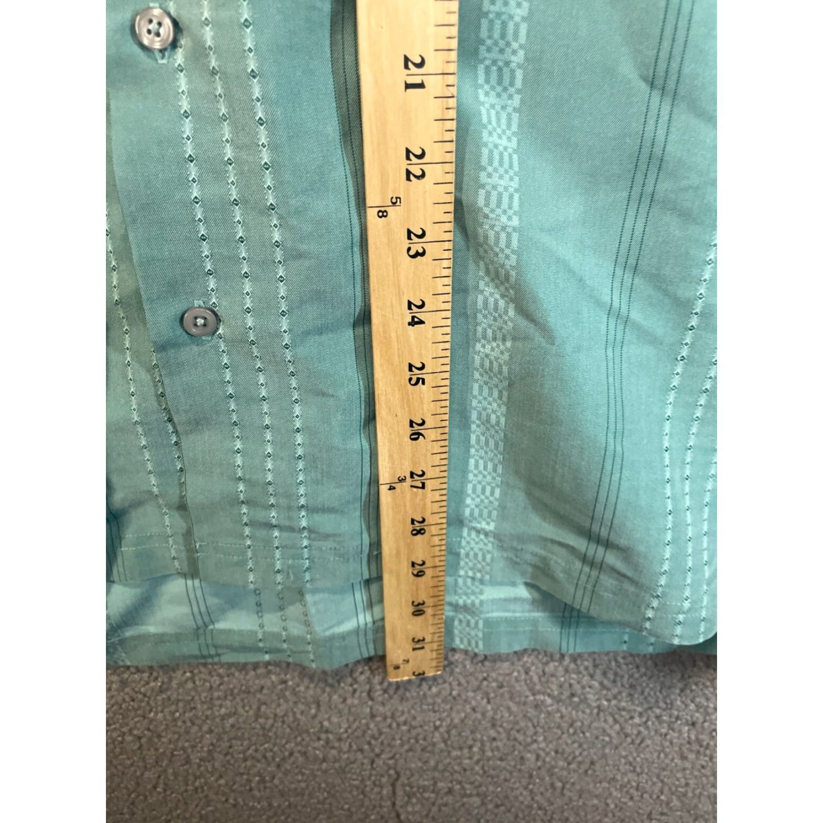 Haggar Haggar Short Sleeve Button Up Shirt Men's Size Large Blue Stripes Size US L / EU 52-54 / 3 - 5 Thumbnail
