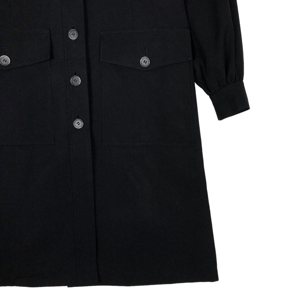 Yves Saint Laurent 🔥Vtg Long Jacket Rich Black Yves Saint Laurent Size US M / EU 48-50 / 2 - 6 Thumbnail