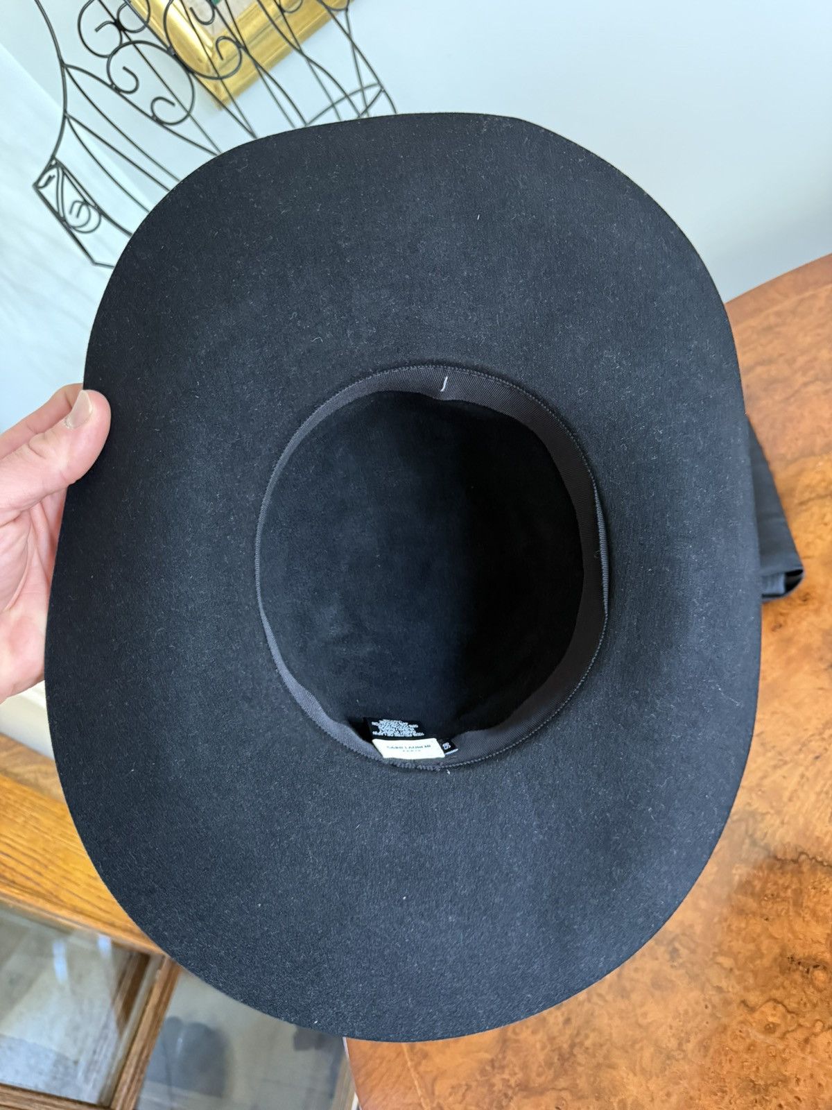 Saint Laurent Paris SS13 Saint Laurent black bow fedora hat Hedi Slimane 58 Size ONE SIZE - 7 Thumbnail