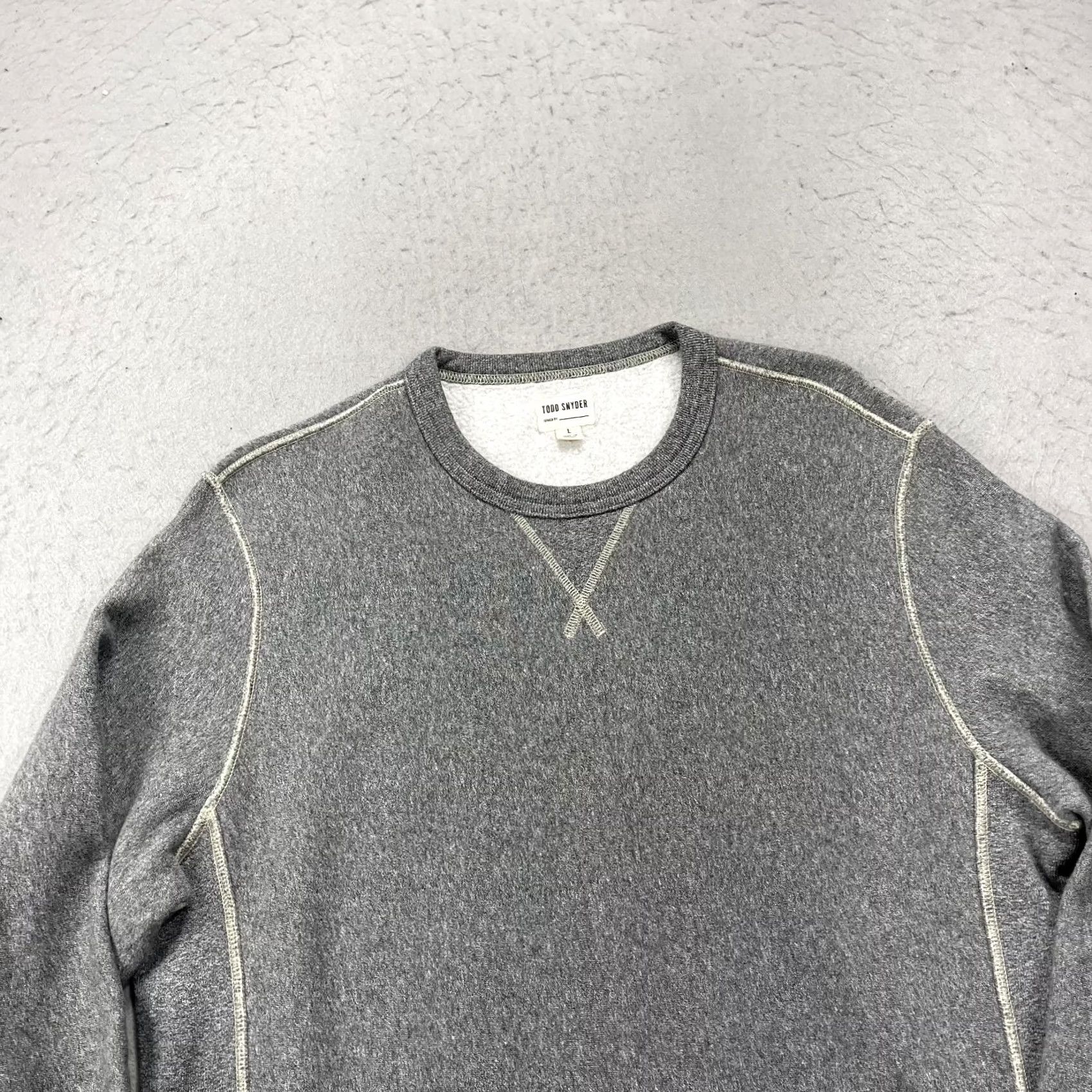 Todd Snyder Todd Snyder Sweatshirt Mens Large Gray Heavyweight Crewneck Canada Weave Blank Size US L / EU 52-54 / 3 - 3 Thumbnail