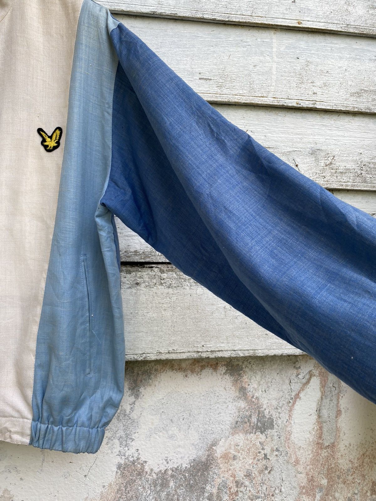Lyle & Scott × Vintage 80s Lyle & Scott Colour Block Patch Jima Hemp Jacket Size US M / EU 48-50 / 2 - 4 Thumbnail