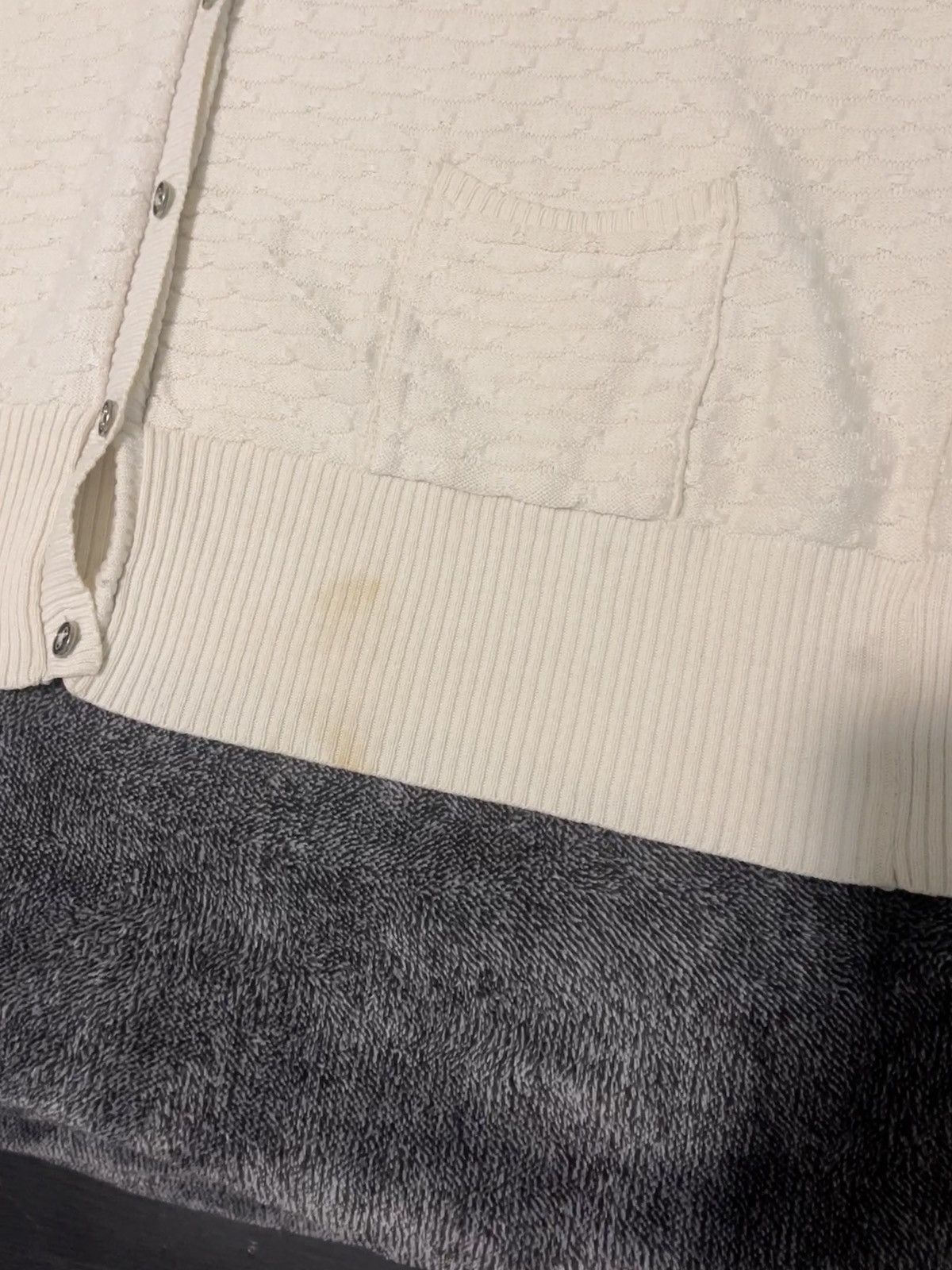 Topshop TOPSHOP Beige Button Up Cardigan w/ Two Pockets- Size US 12 Size XL / US 12-14 / IT 48-50 - 2 Thumbnail