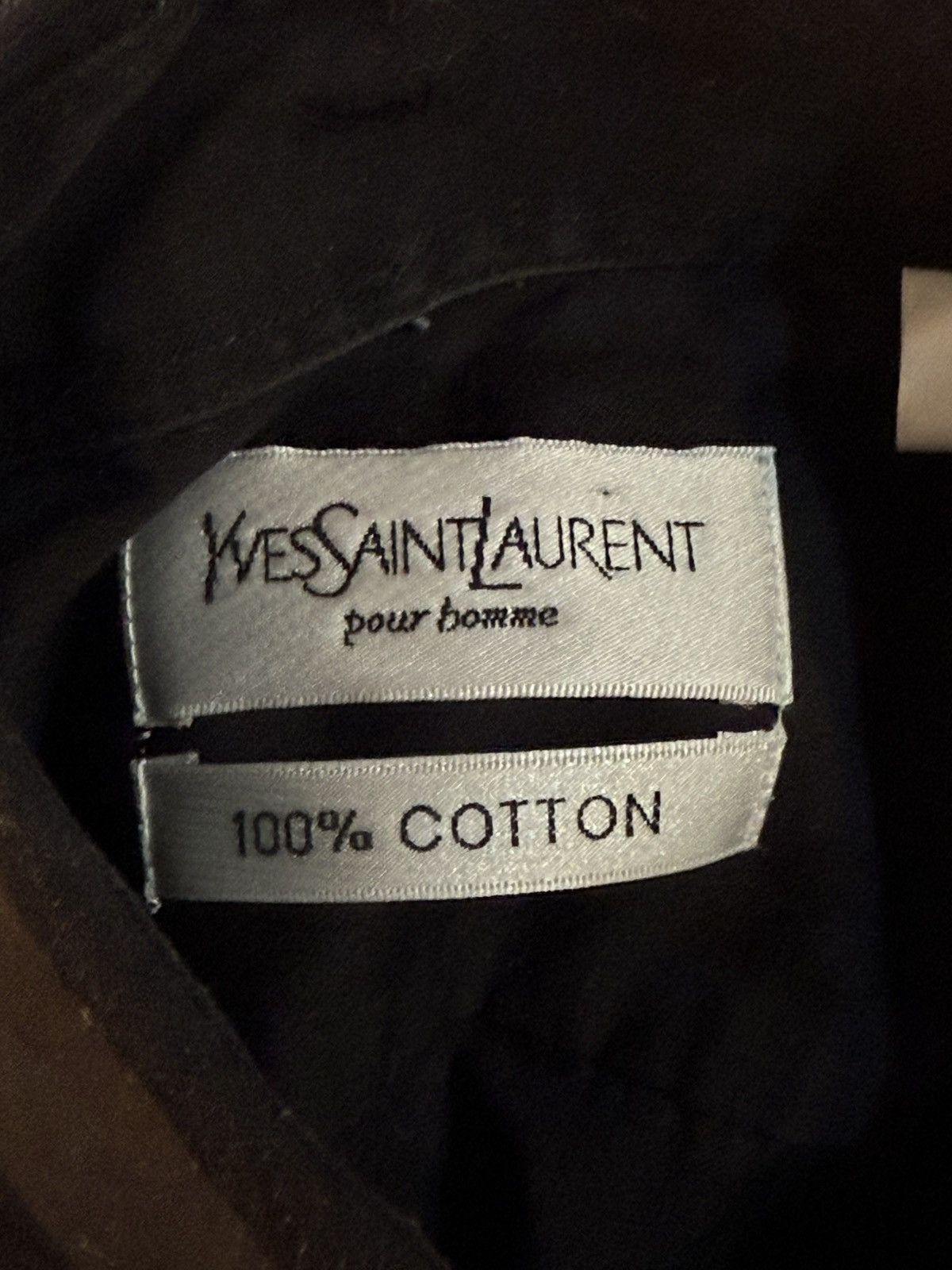 Yves Saint Laurent Monogram YSL Shirt Black Longsleeve Button Up Dress Collar Size US M / EU 48-50 / 2 - 5 Thumbnail