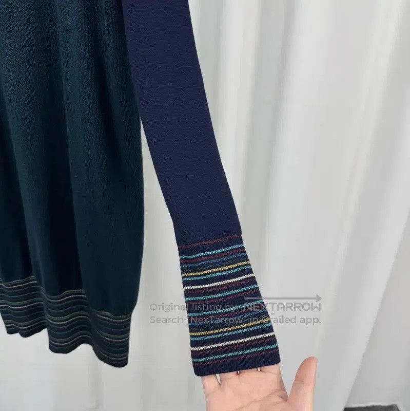 Kenzo KENZO Long Sleeve Embroidered Sweater in Blue Green . Size L / US 10 / IT 46 - 4 Thumbnail