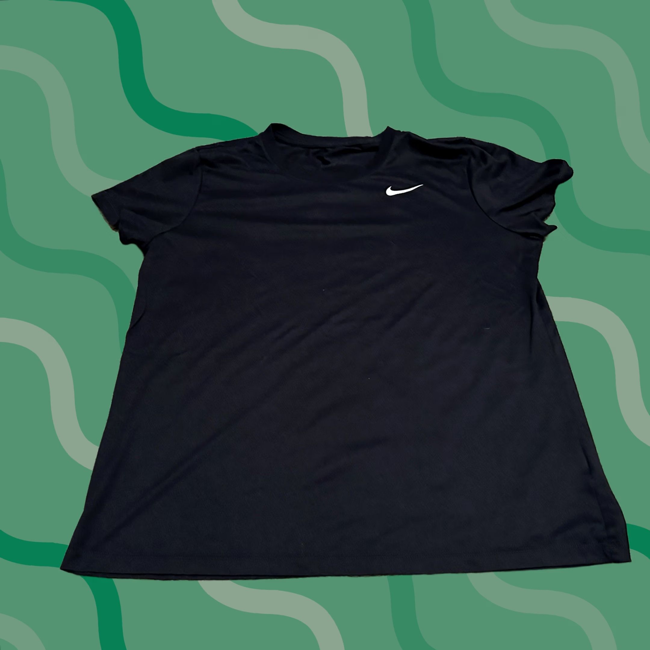 Nike Dri-Fit Shirt Women's 1XL Black Short Sleeve Performance Activewear, Women's