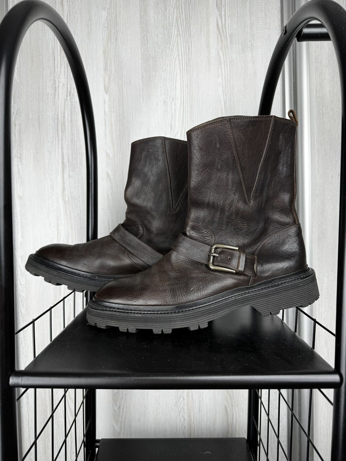 Dolce & Gabbana Dolce & Gabbana Brown Leather Biker Boots men’s size UK 8.5 Size US 9.5 / EU 42-43 - 1 Thumbnail