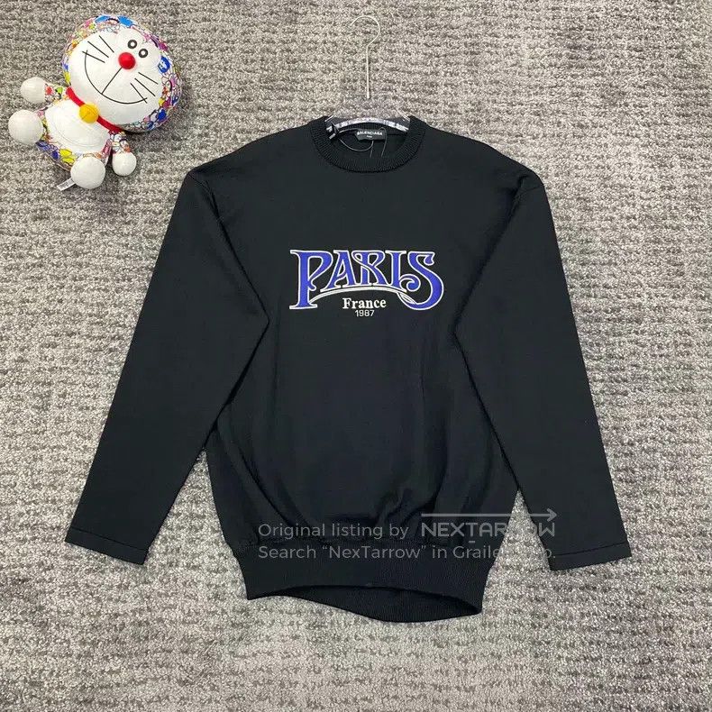 Balenciaga Balenciaga Paris Destroyed Hem Sweater Size US S / EU 44-46 / 1 - 1 Thumbnail