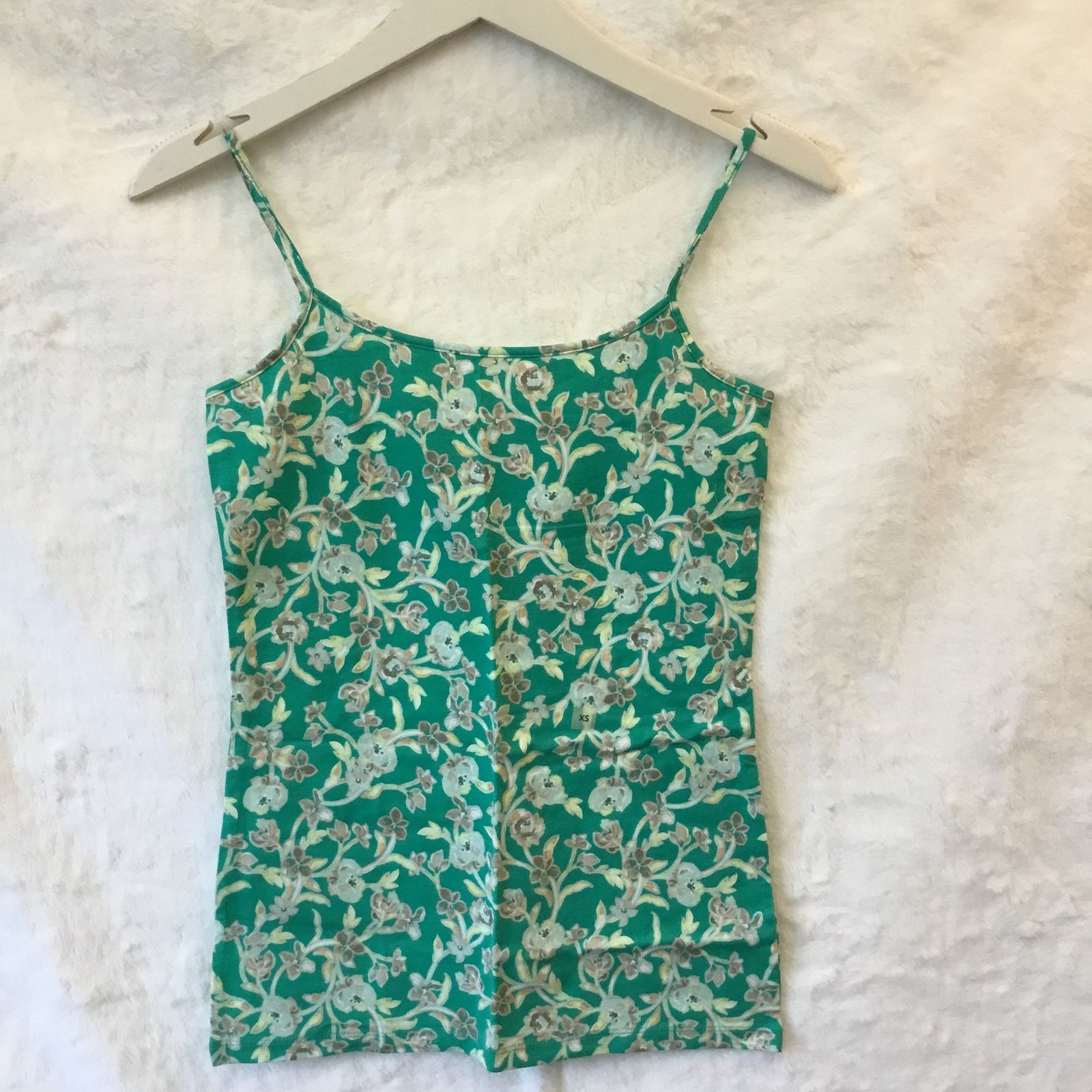 Loft LOFT Green Vine Scoop Neck Cami Size XS / US 0-2 / IT 36-38 - 6 Thumbnail